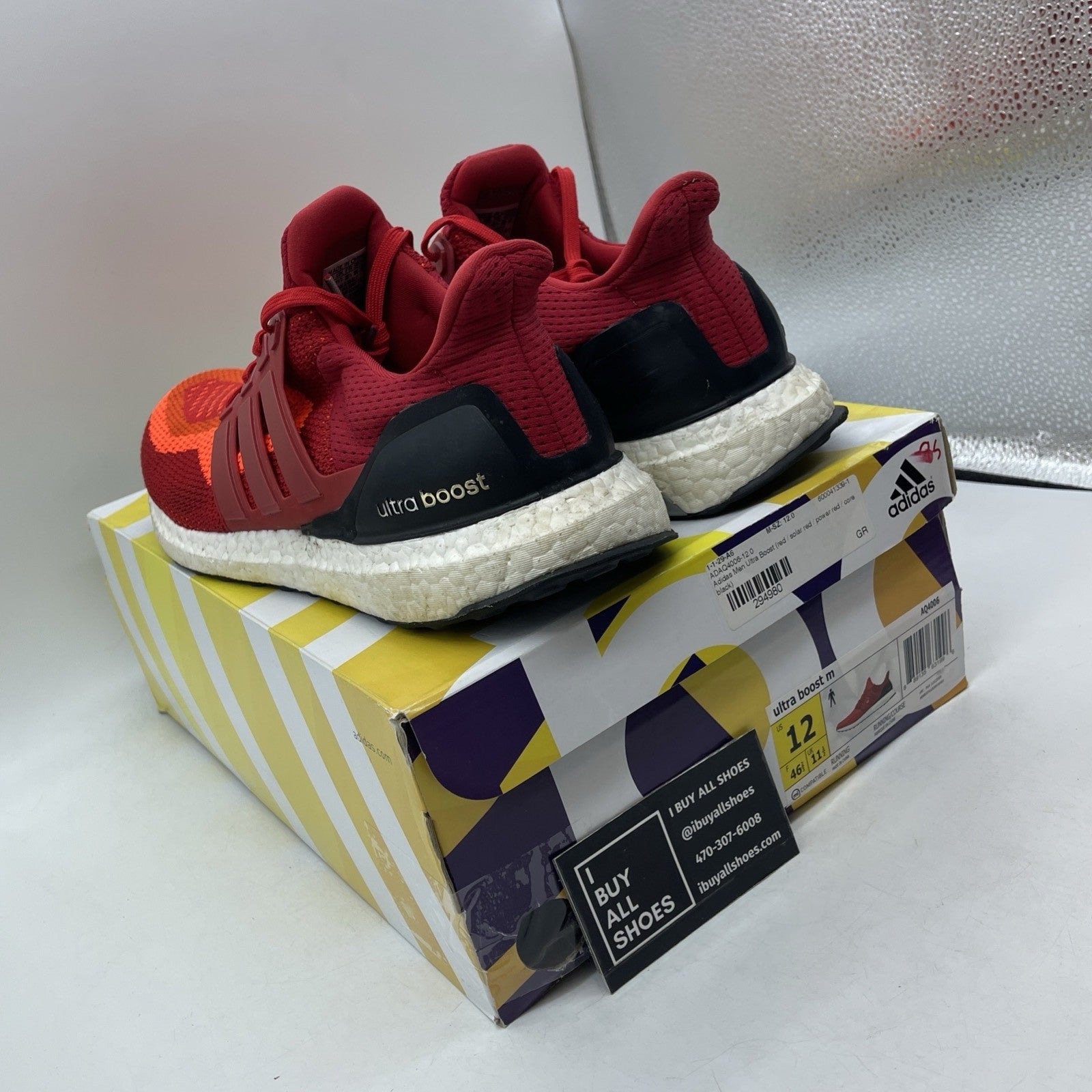 Size 12 - Adidas UltraBoost 2.0 Red Gradient (AQ4006)