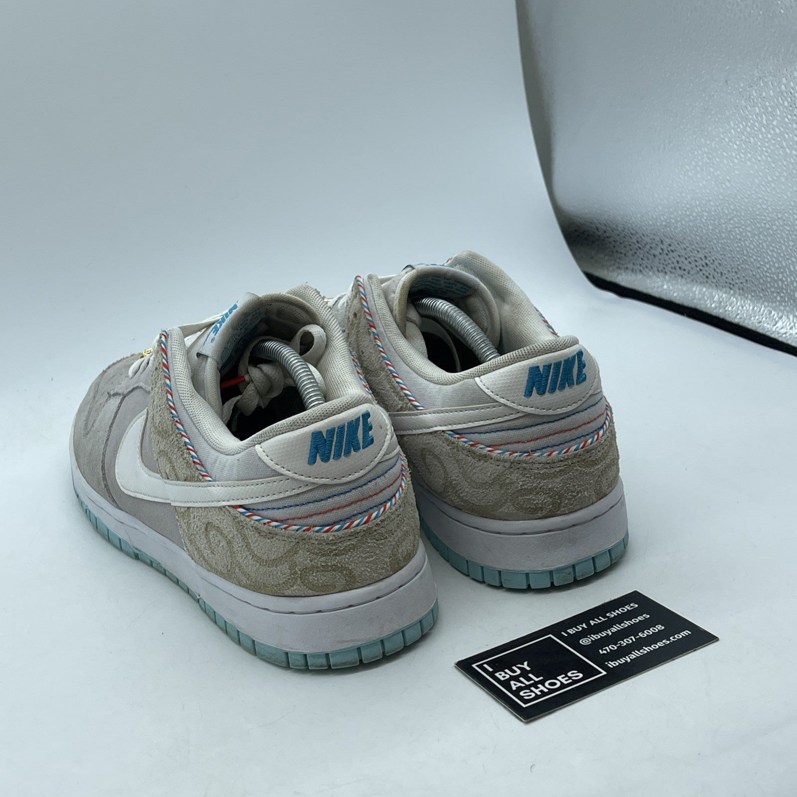 Size 11.5 - Nike Dunk SE Low Barber Shop - Grey Suede Leather (DH7614-500)