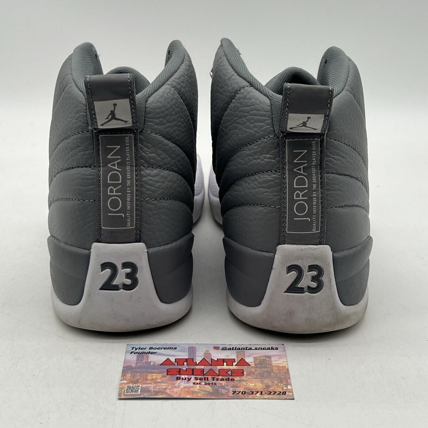 Size 10 - Jordan 12 Stealth 2022 White Grey Leather (CT8013-015)