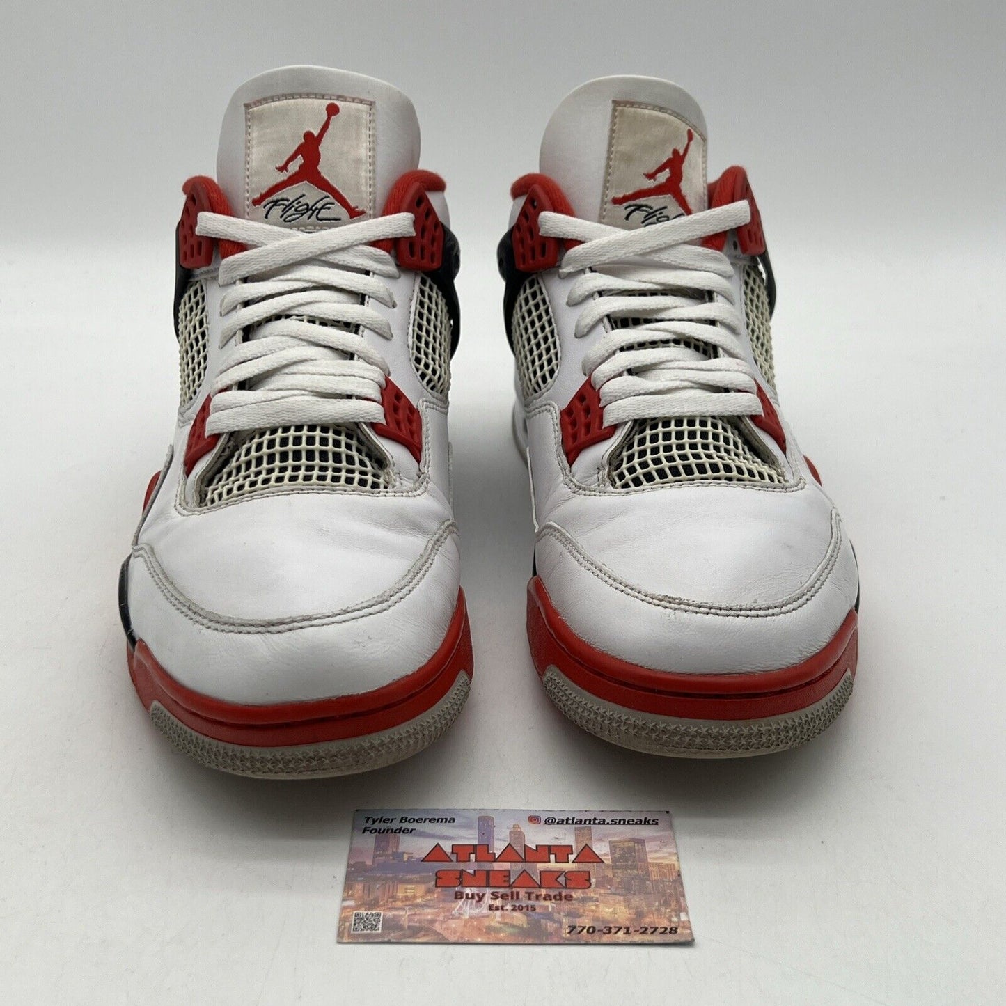 Size 12 - Jordan 4 Retro OG Mid Fire Red White Black Leather (DC7770-160)