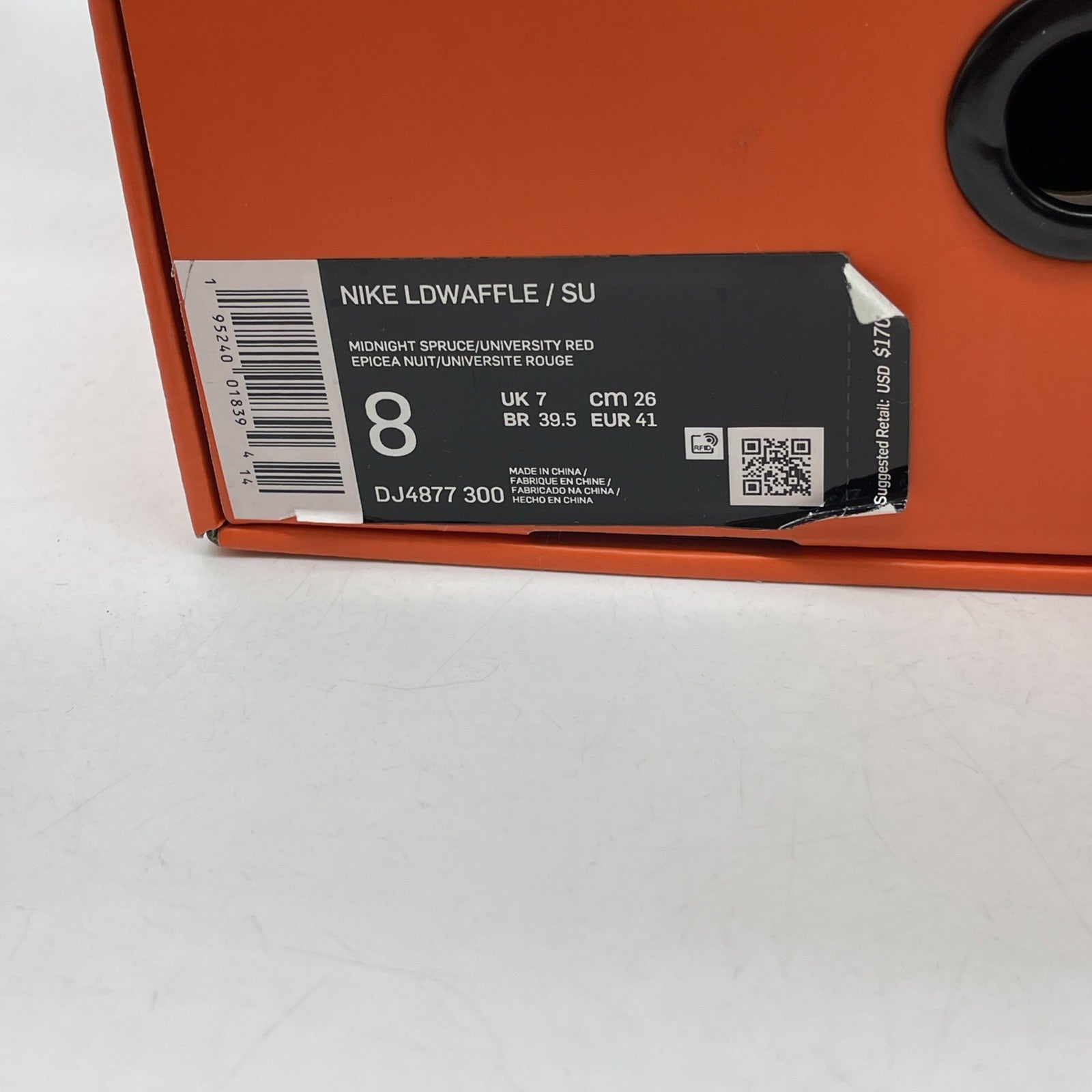 Size 8 - Nike sacai x Undercover x LDWaffle Midnight Spruce University Red