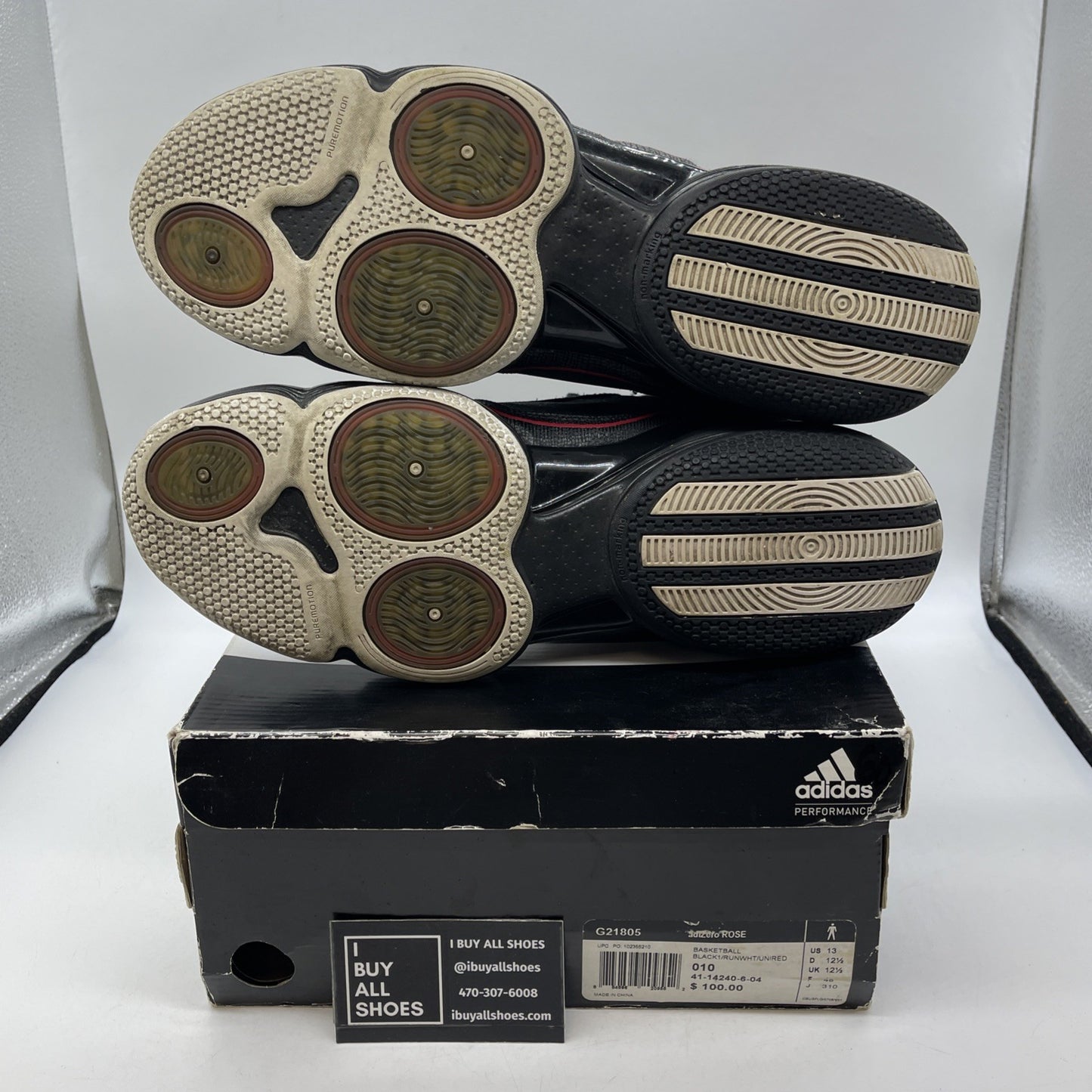 Size 13 - Adidas Adizero Rose Black (G21805)