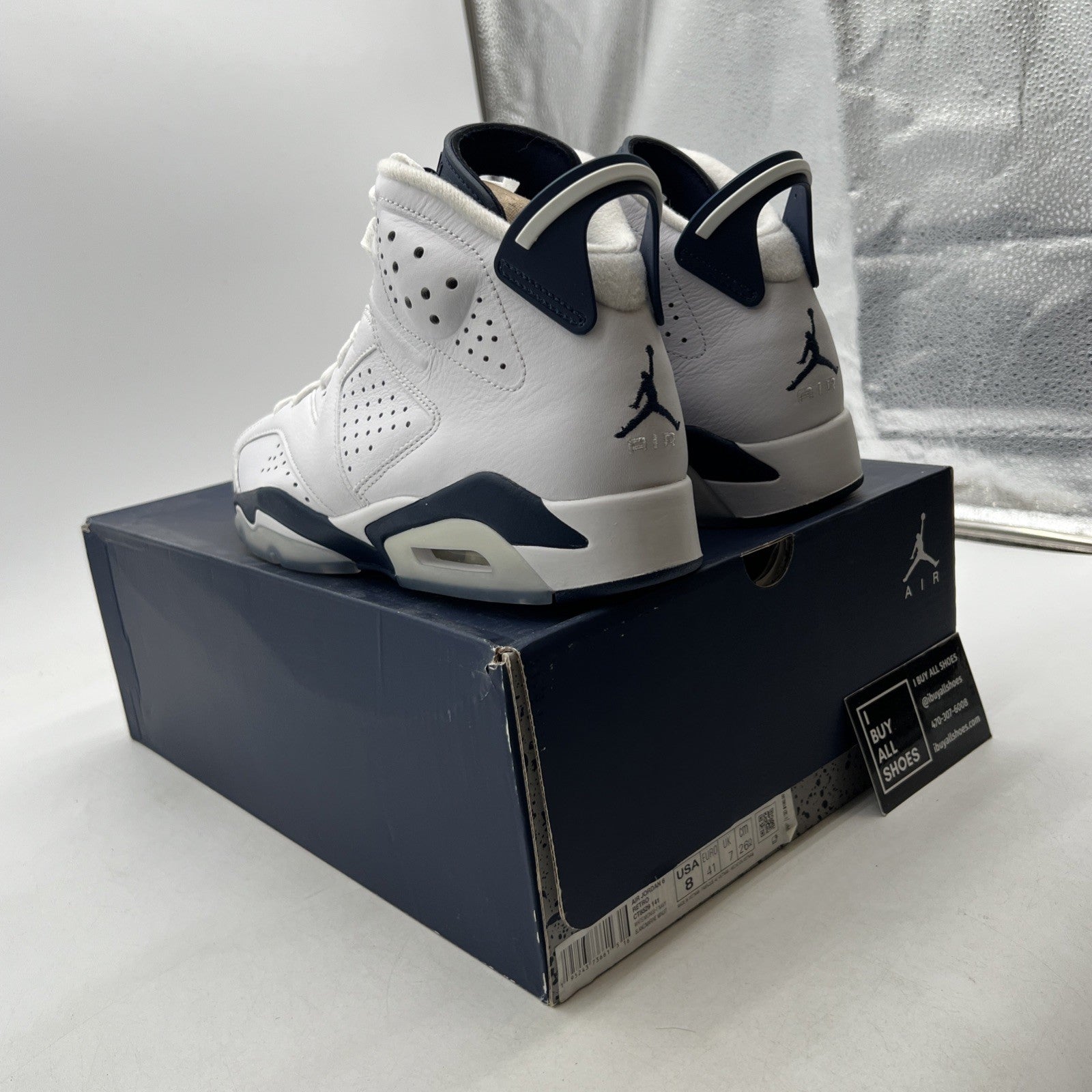 Size 8 - Air Jordan 6 Retro Midnight Navy (CT8529-141)