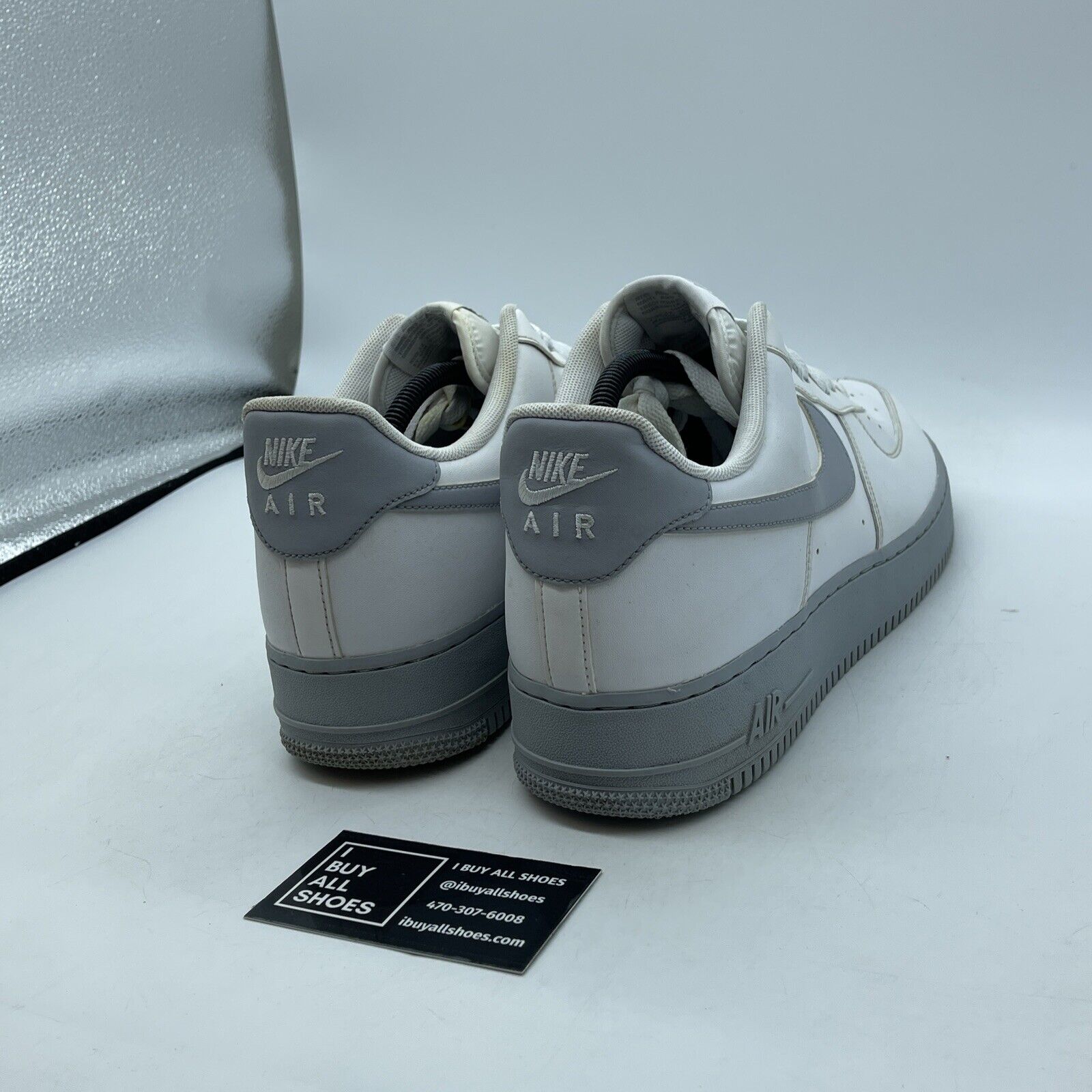 Size 12 - Nike Air Force 1 '07 White Grey Sole Suede Leather (CK7663-104)
