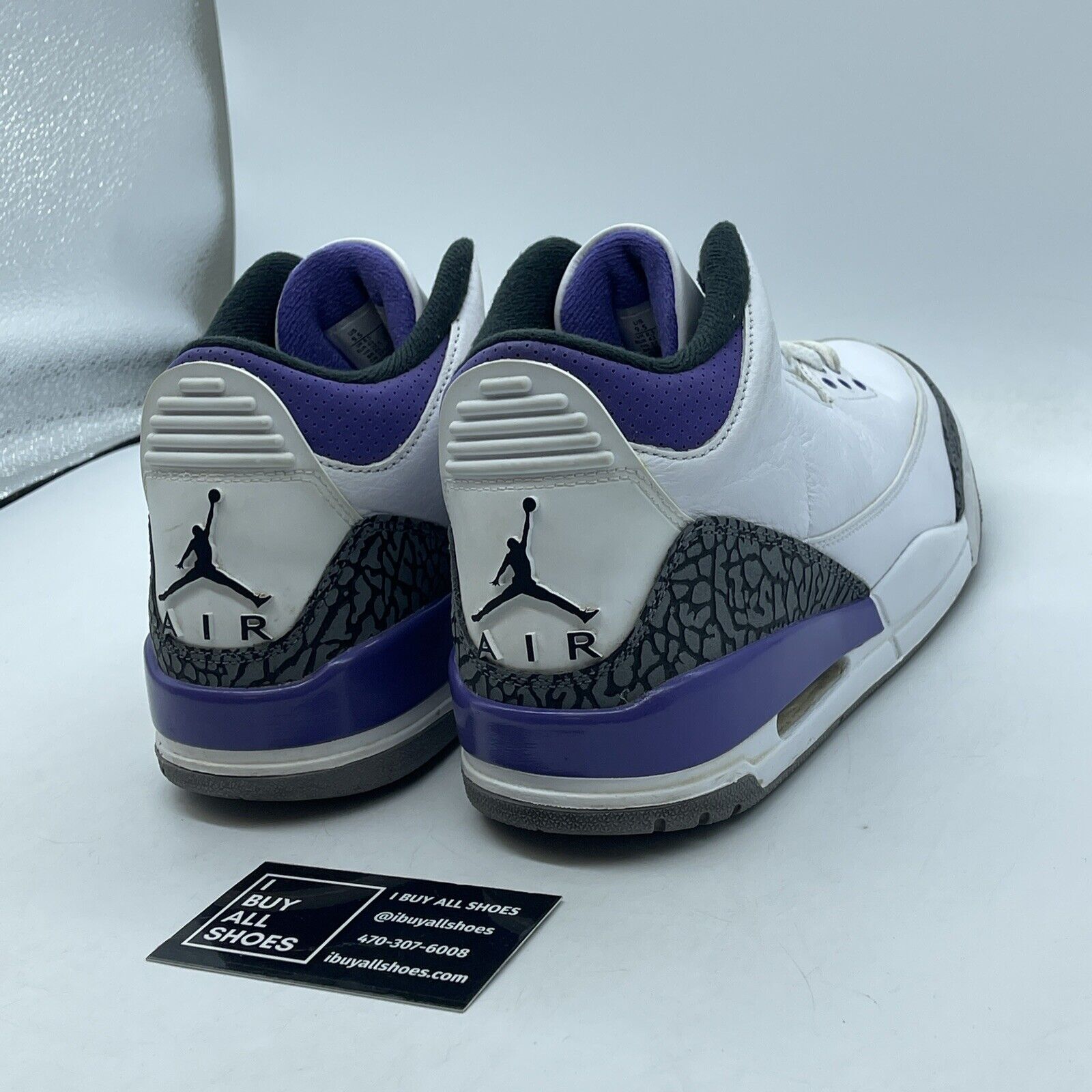 Size 9.5 - Jordan 3 Retro Mid Dark Iris Grey Purple White Leather (CT8532-105)
