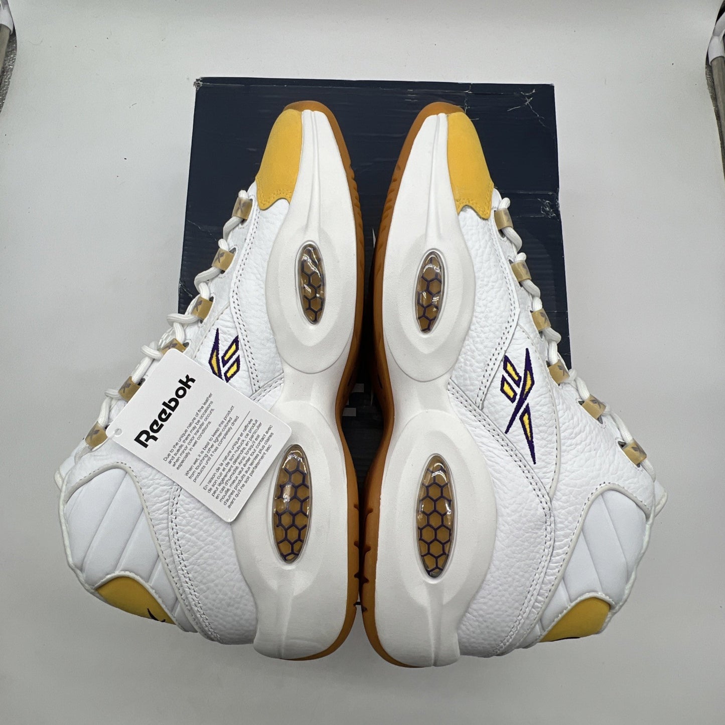 Size 11.5 - Reebok Question Mid Yellow Toe (FX4278)