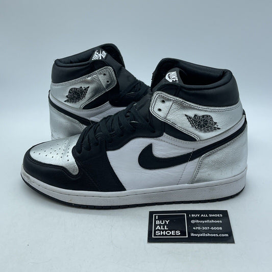 Size 11 - Jordan 1 High OG Metallic Silver White Black Leather (CD0461-001)