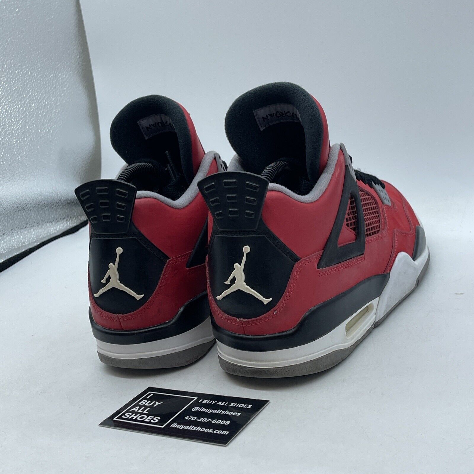 Size 8.5 - Jordan 4 Retro Toro Bravo 2013 Red Black White Leather (308497-603)