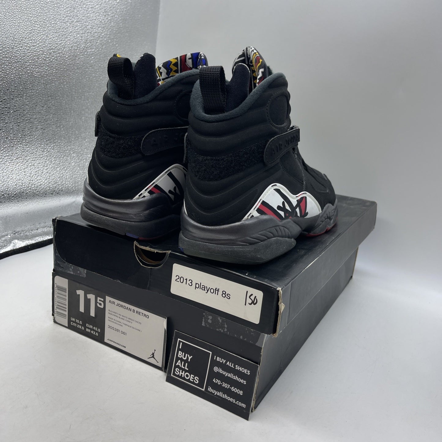 Size 11.5 - Air Jordan 8 Retro 2007 Playoff (305381-061)