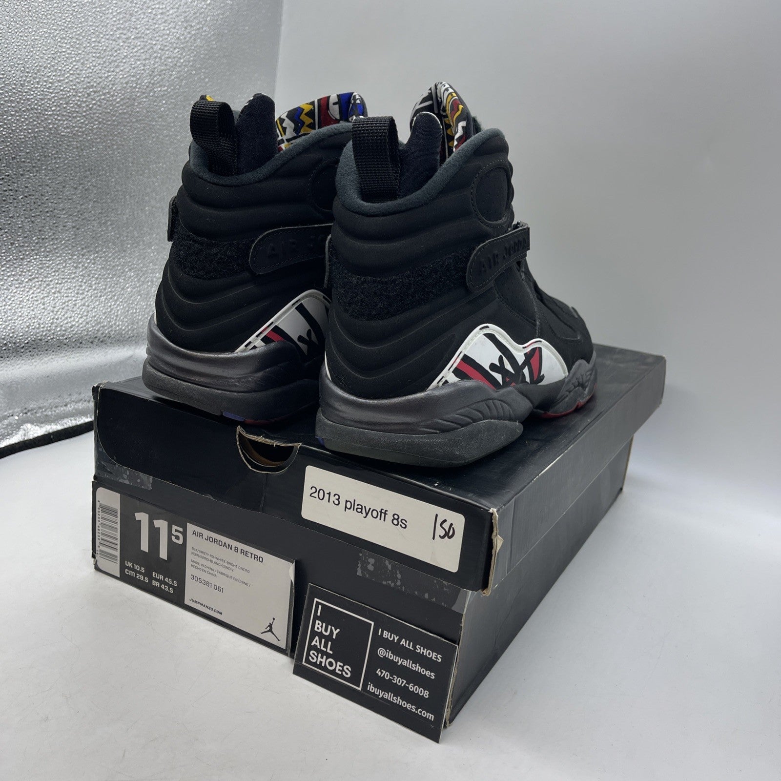 Size 11.5 - Air Jordan 8 Retro 2007 Playoff (305381-061)