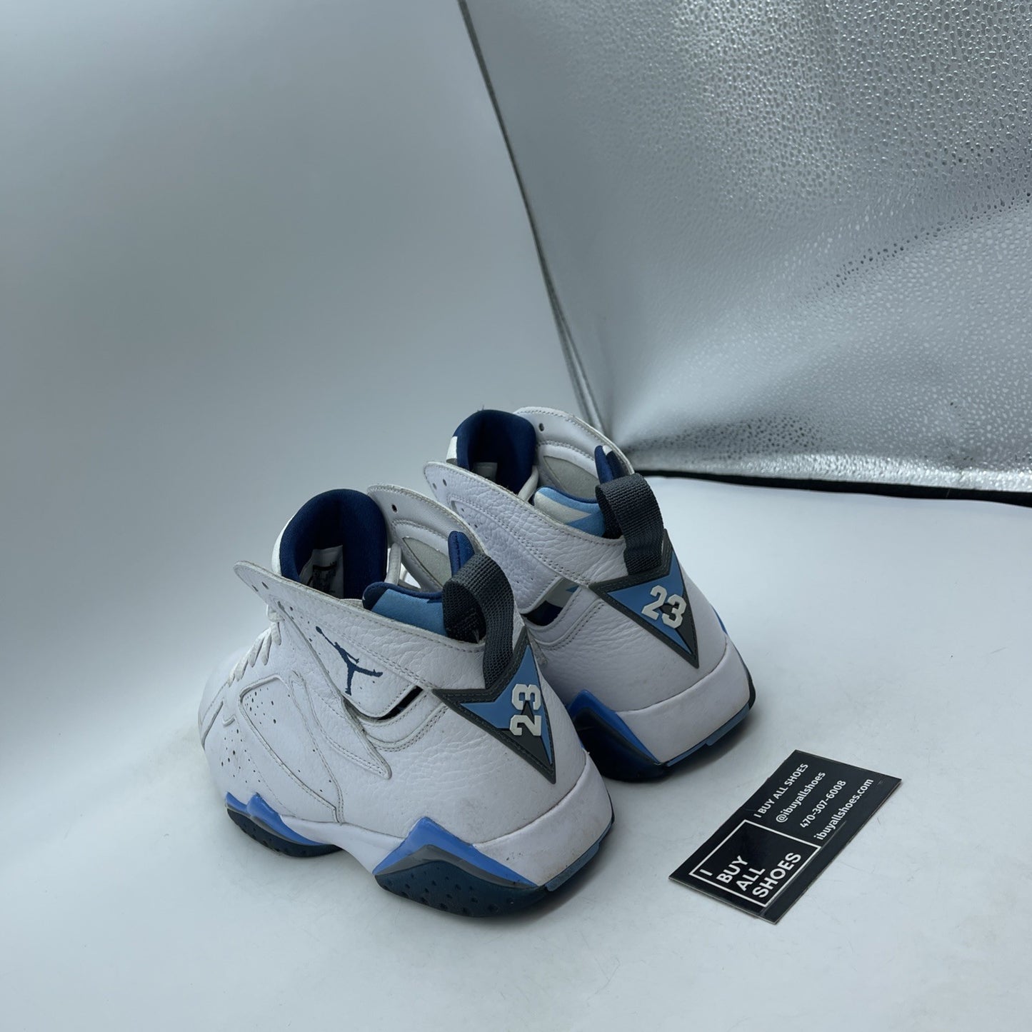 Size 9.5 - Air Jordan 7 Retro 2015 French Blue White Grey Leather (304775-107)
