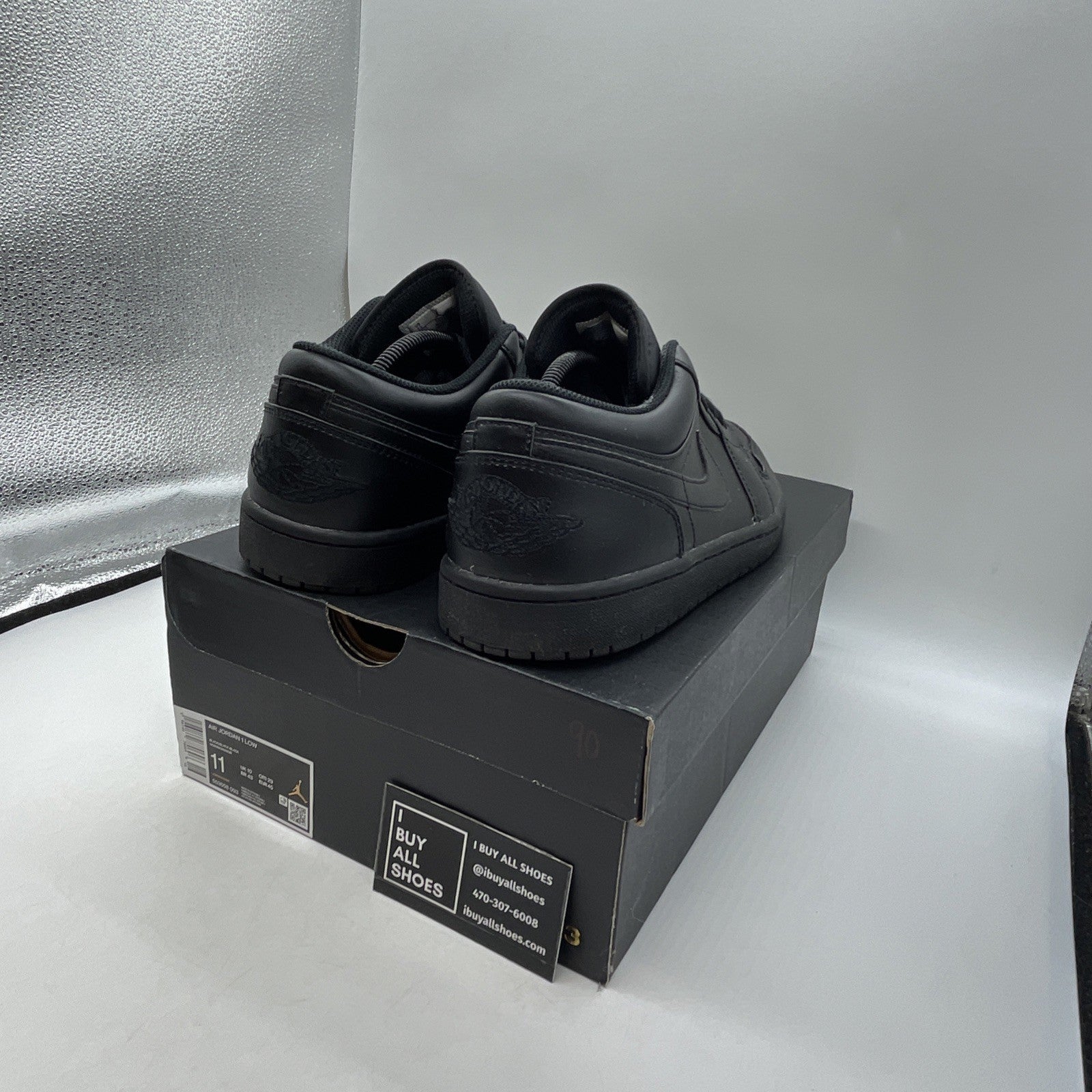Size 11 - Air Jordan 1 2022 Low Triple Black (553558-093)