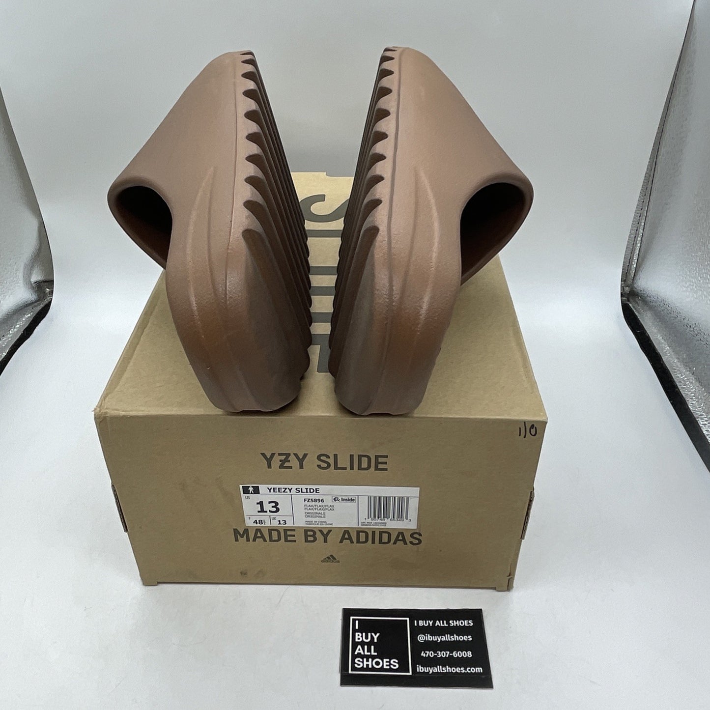 Size 13 - Adidas Yeezy Slide Men’s 10 Flax (FZ5896)