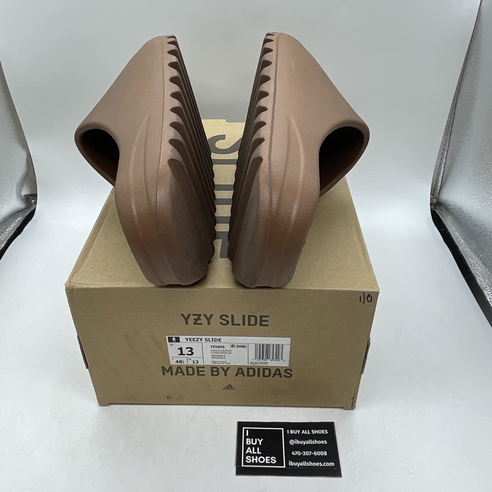 Size 13 - Adidas Yeezy Slide Men’s 10 Flax (FZ5896)