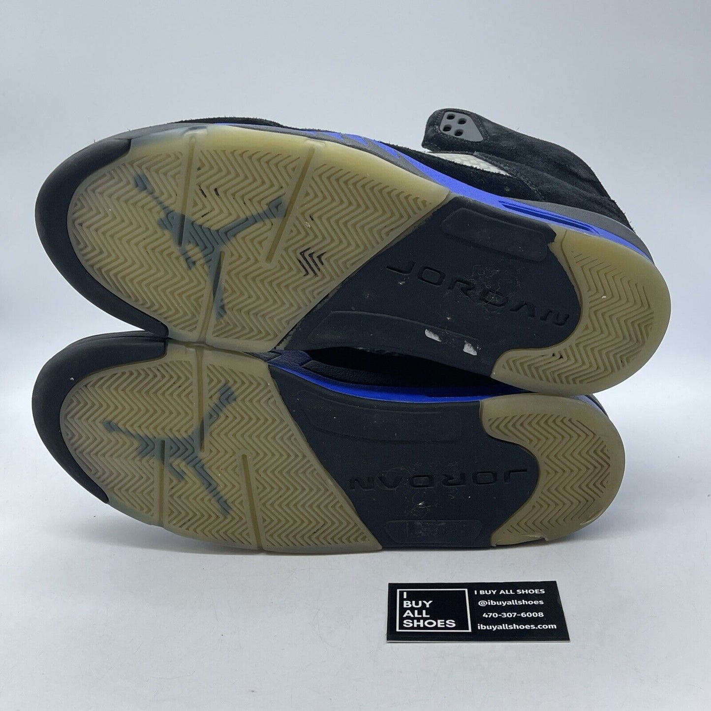 Size 13 - Jordan 5 Retro Mid Racer Blue Black Suede Leather (CT4838-004)