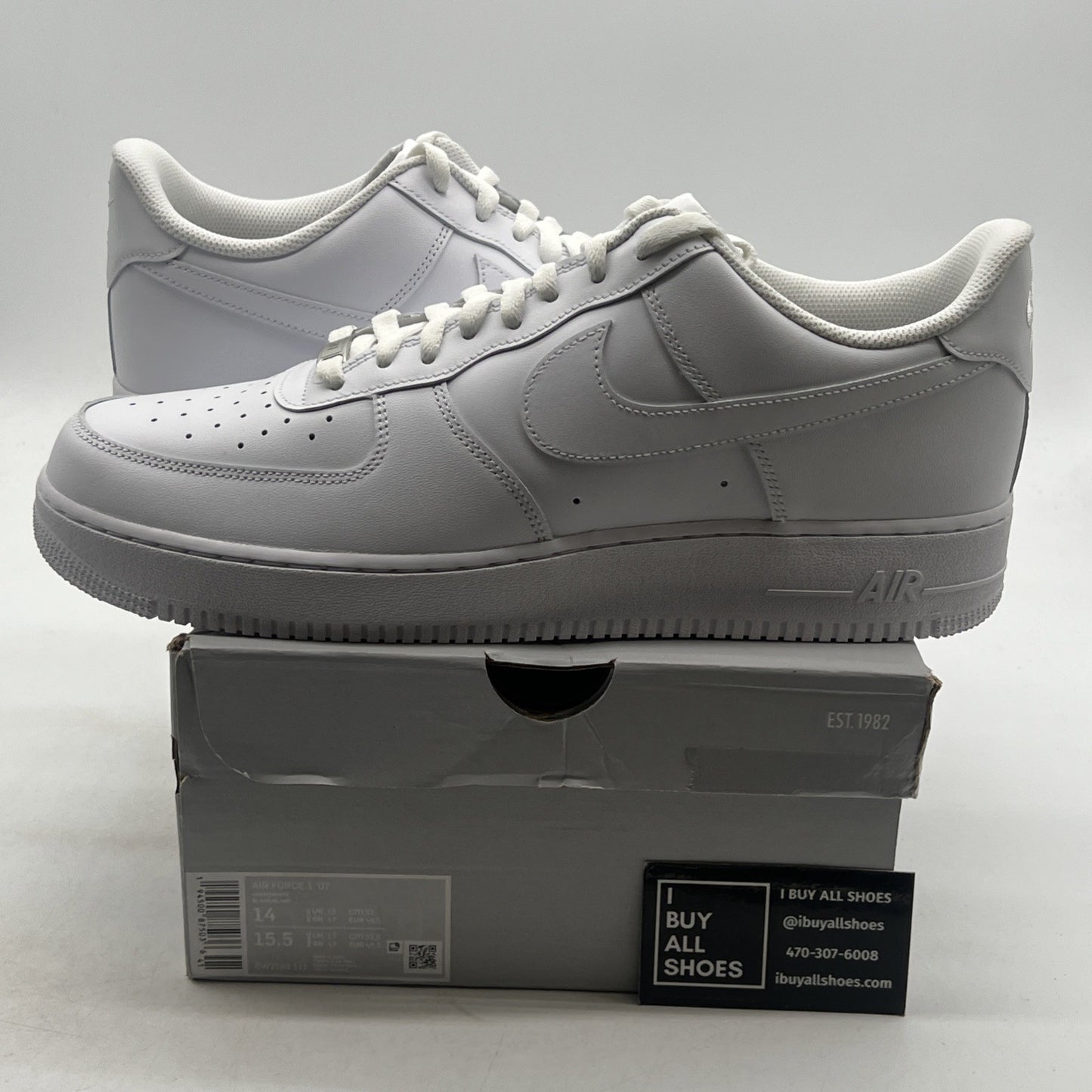 Size 14 - Nike Air Force 1 '07 Low Triple White (CW2288-111)