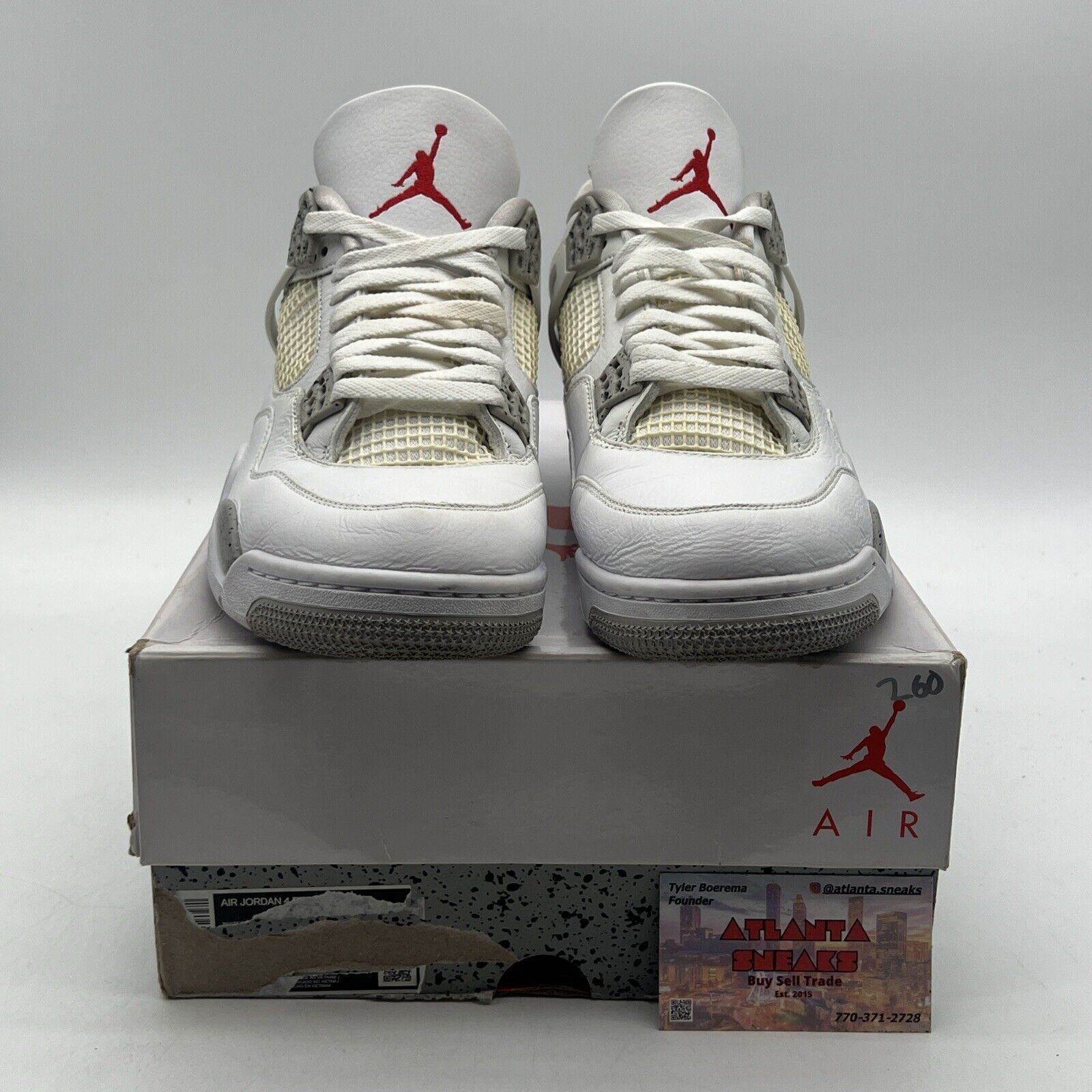 Size 11.5 - Jordan 4 Retro Mid White Oreo Grey (CT8527-100)