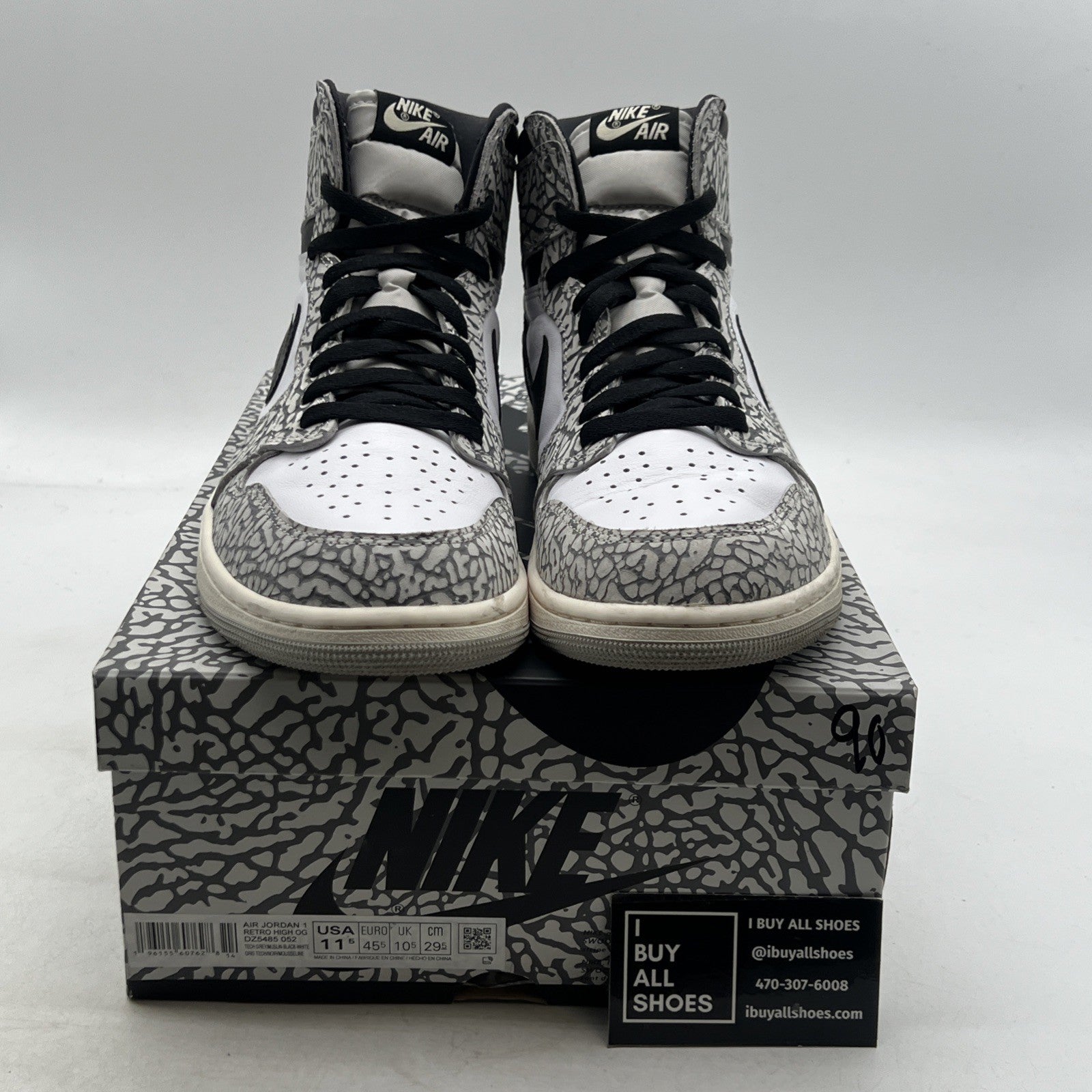 Size 11.5 - Air Jordan 1 Retro OG High White Cement (DZ5485-052)