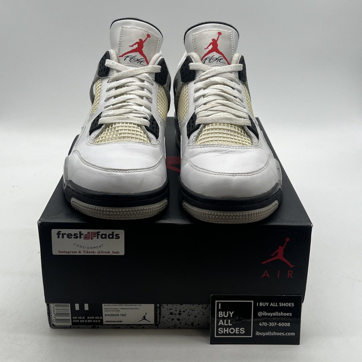 Size 11.5 - Air Jordan 4 Retro OG Mid White Cement (840606-192)