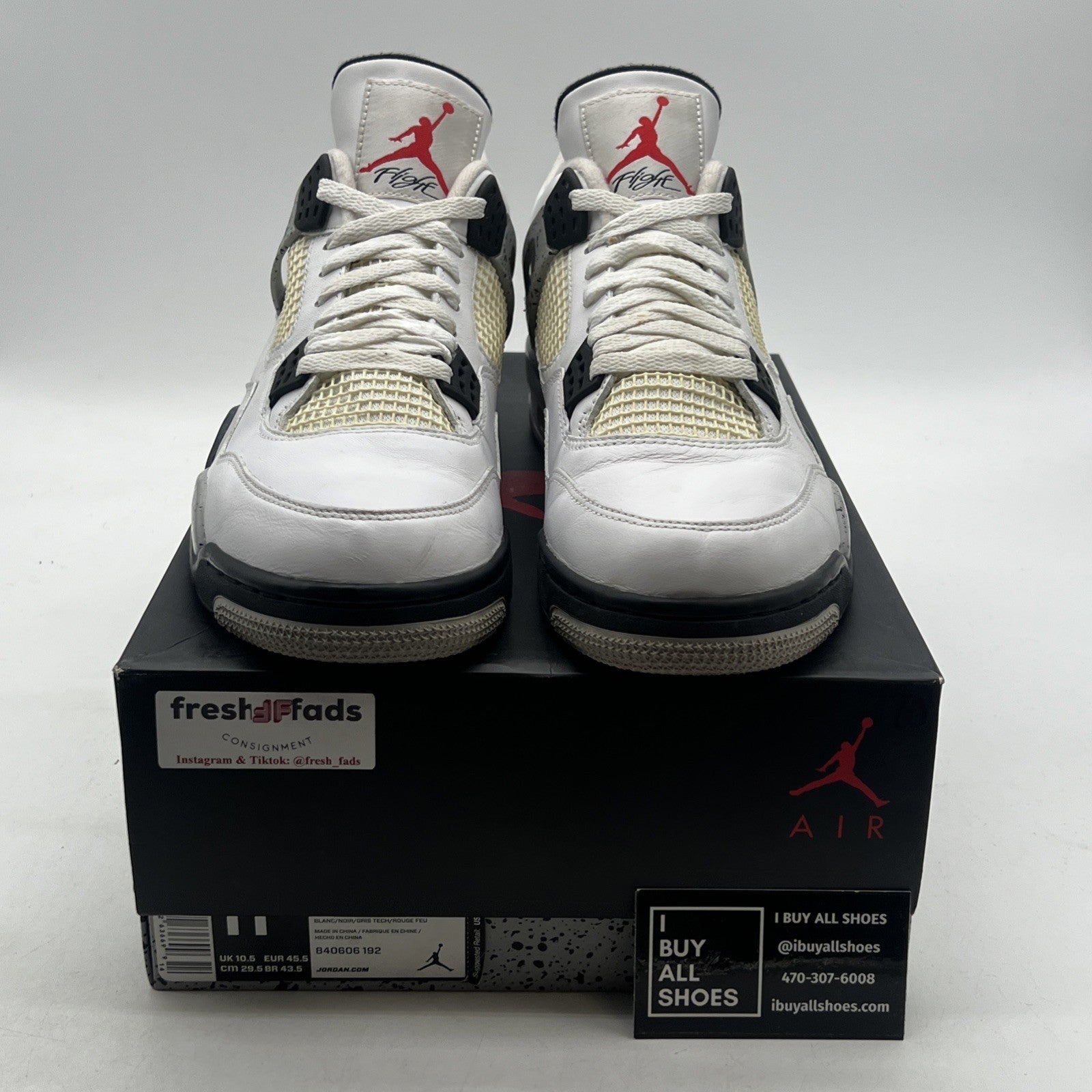 Size 11.5 - Air Jordan 4 Retro OG Mid White Cement (840606-192)