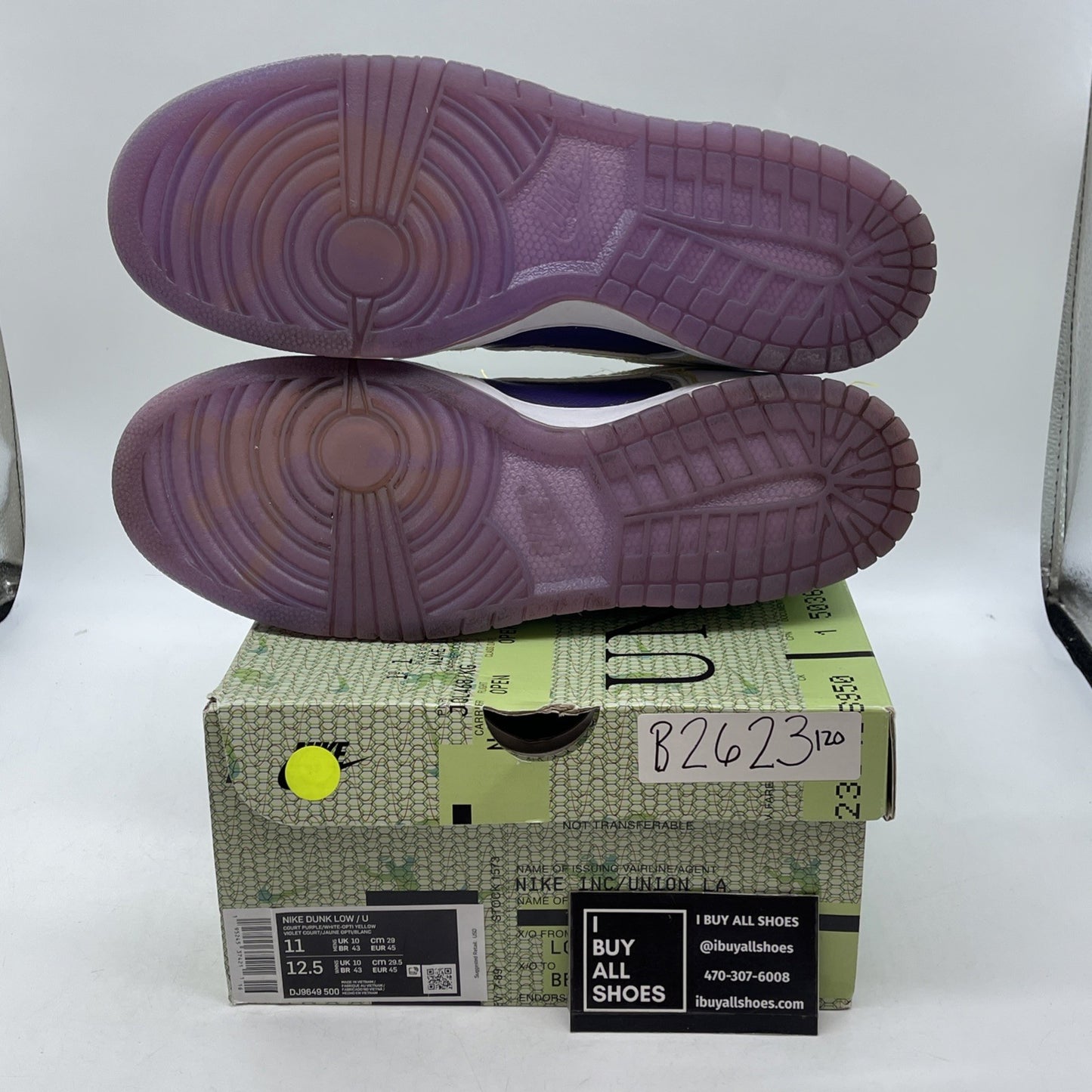 Size 11 - Union LA x Nike Dunk Low Passport Pack Court Purple (DJ9649-500)