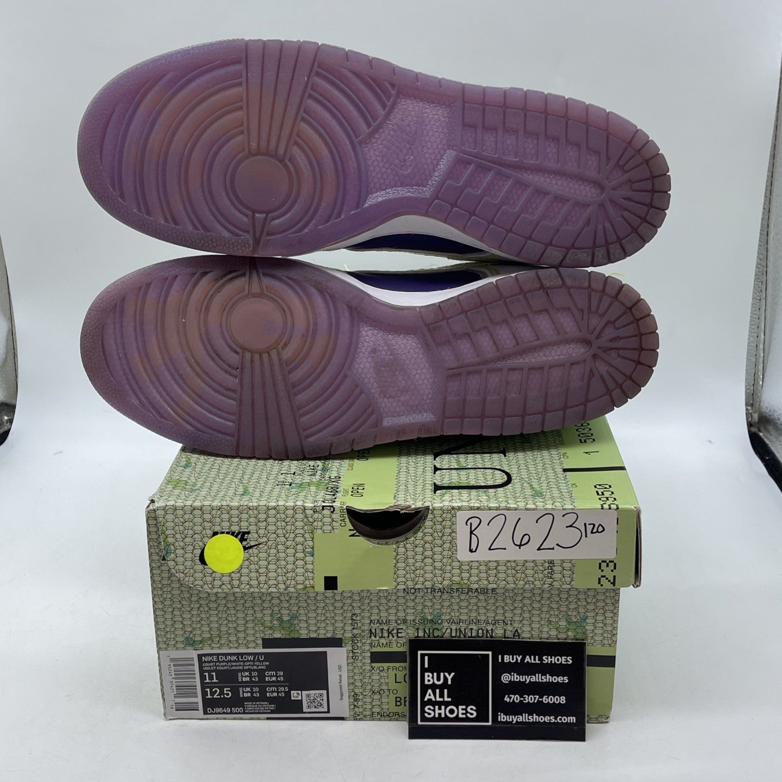 Size 11 - Union LA x Nike Dunk Low Passport Pack Court Purple (DJ9649-500)