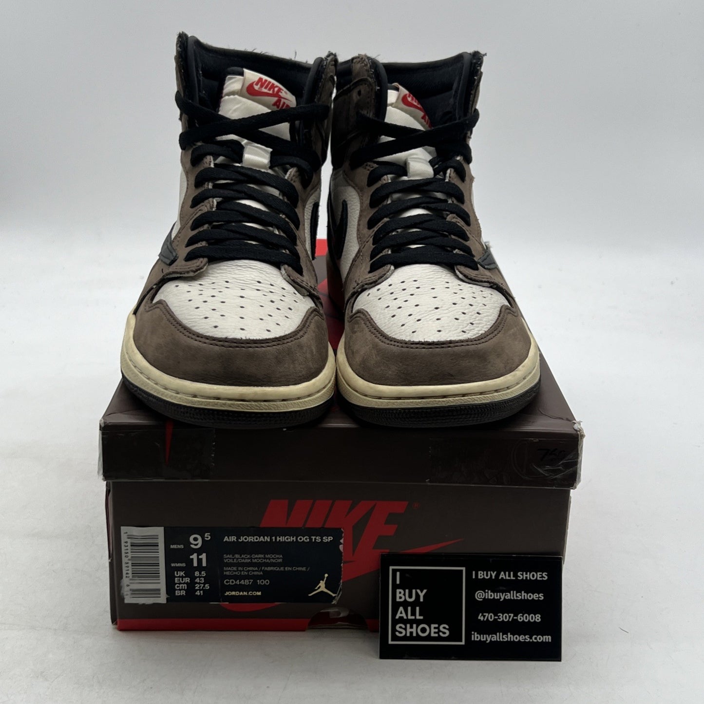 Size 9.5 - Air Jordan 1 Retro OG x Travis Scott High Mocha (CD4487-100)