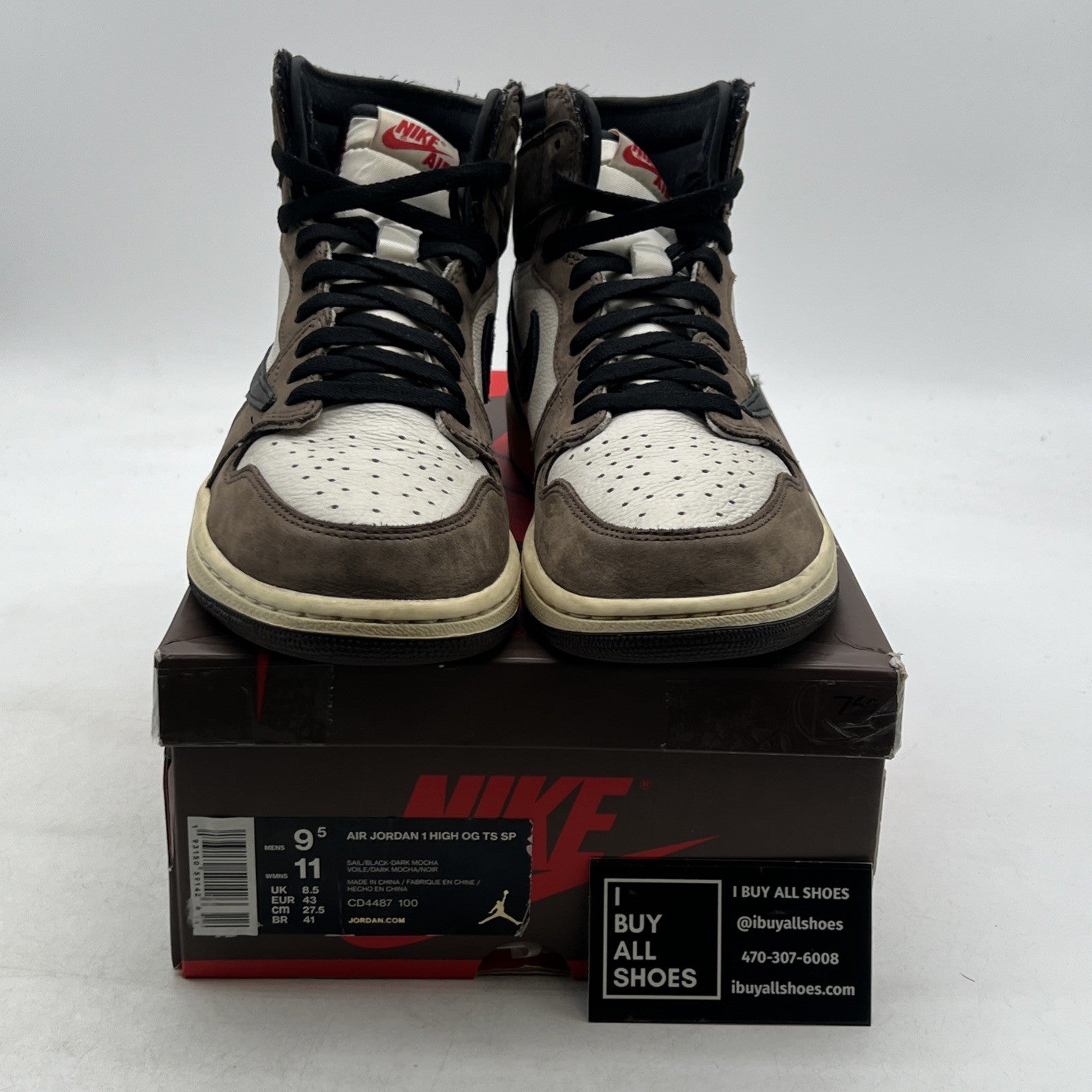 Size 9.5 - Air Jordan 1 Retro OG x Travis Scott High Mocha (CD4487-100)