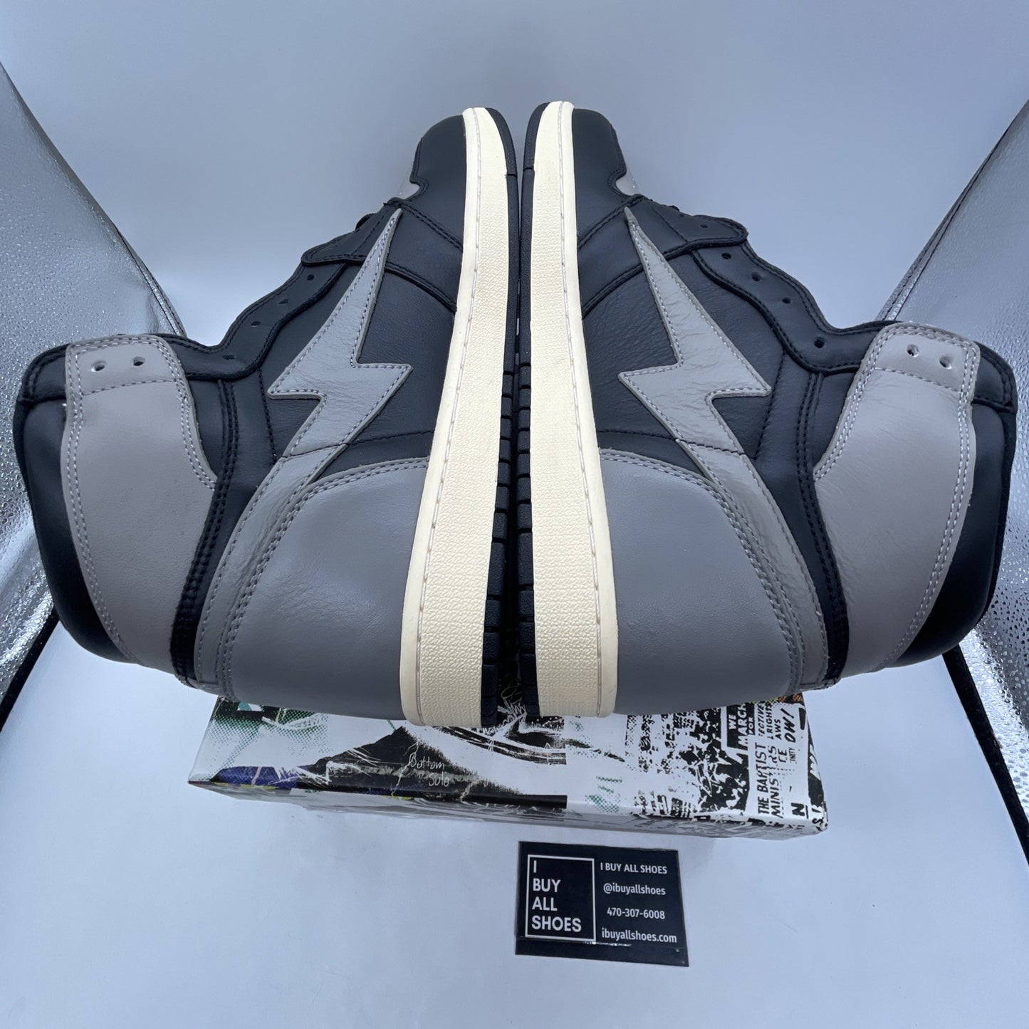 Size 12 - Reves Paris Air Kiy ‘85 Hi Black Smoke Grey