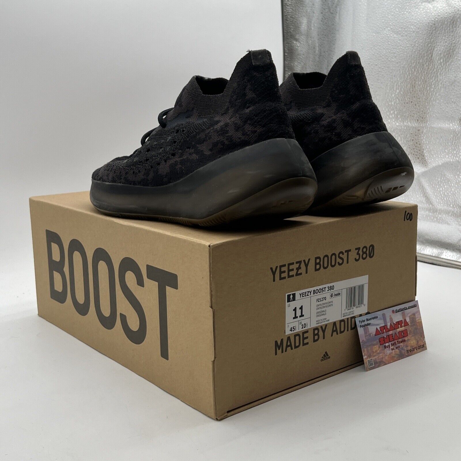 Size 11 - Adidas Yeezy Boost 380 Onyx Non-Reflective (FZ1270)