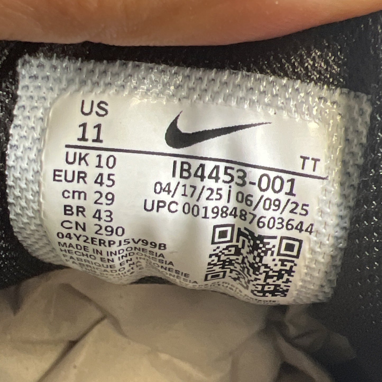 Size 11 - Nike Undefeated x Air Max 95 Black (IB4453-001)