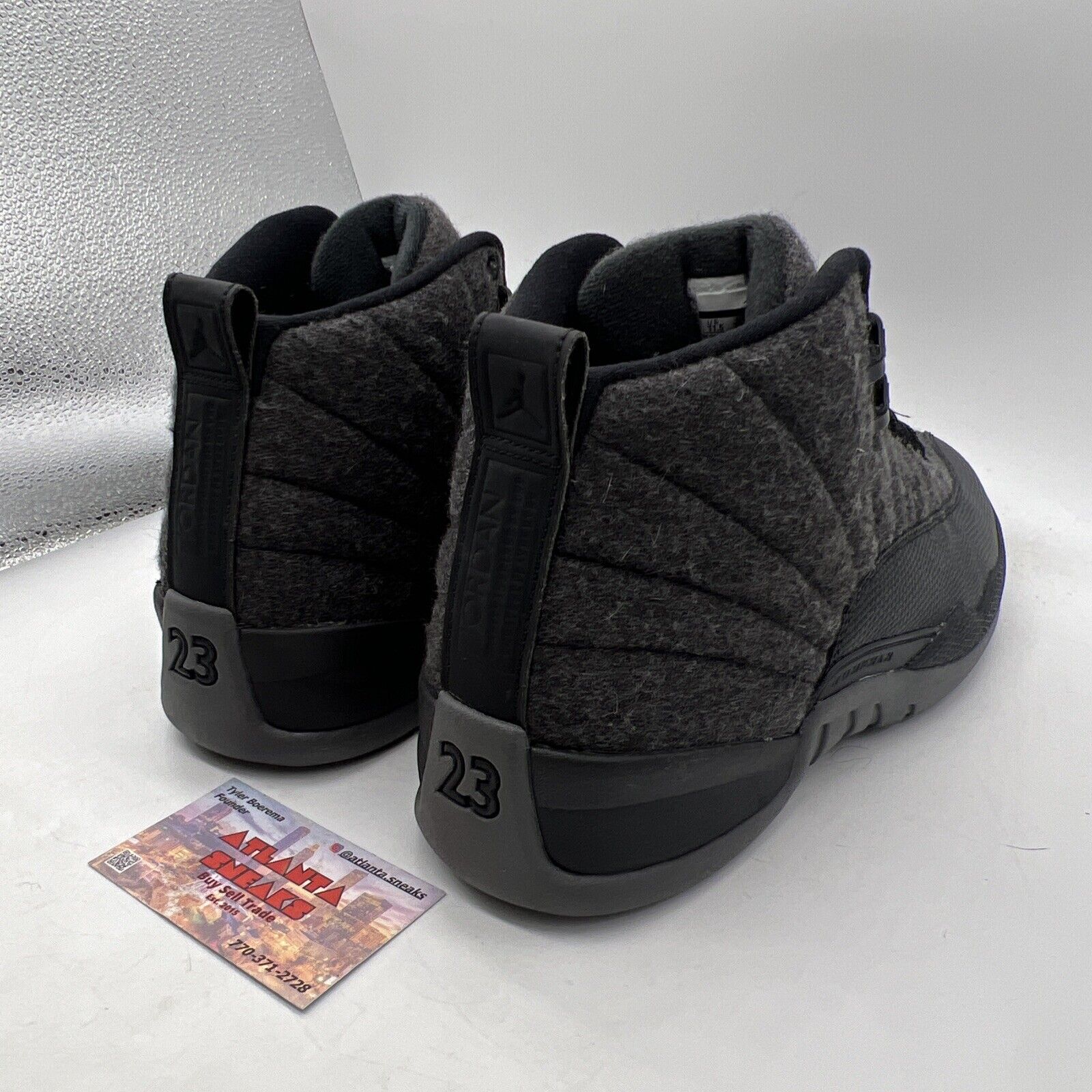 Size 11.5 - Air Jordan 12 Retro Wool Black Grey (852627-003)