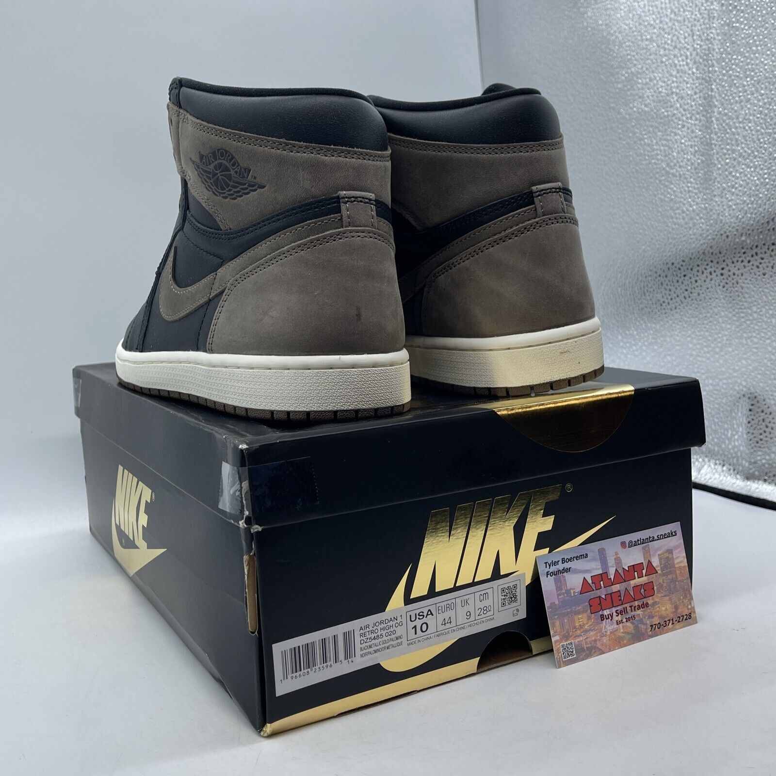 Size 10 - Jordan 1 Retro OG High Palomino Brown Black Suede (DZ5485-020)