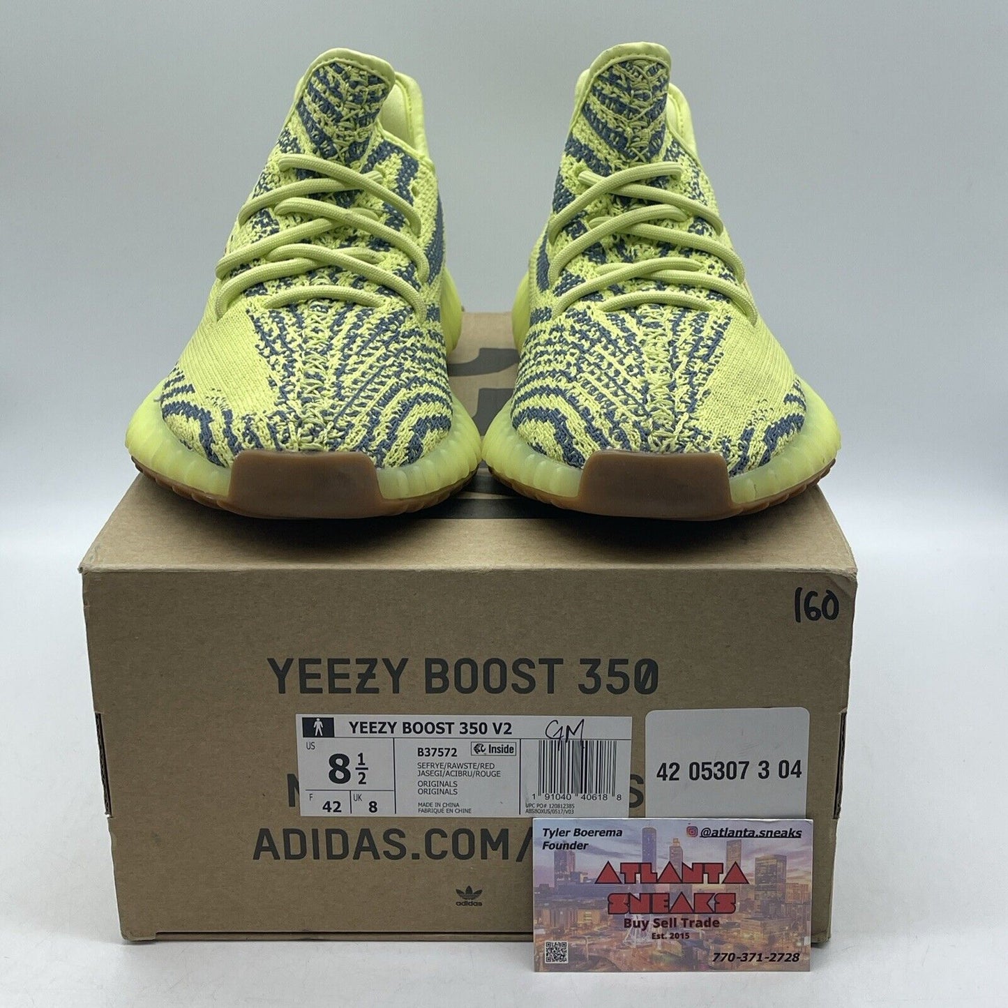 Size 8.5 - adidas Yeezy Boost 350 V2 Low Semi Frozen Yellow (B37572)