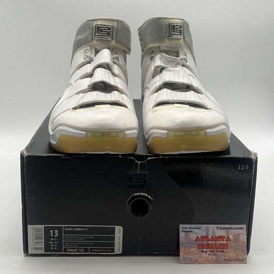 Size 13 - Nike Zoom LeBron 4 White Chrome (314647-112)