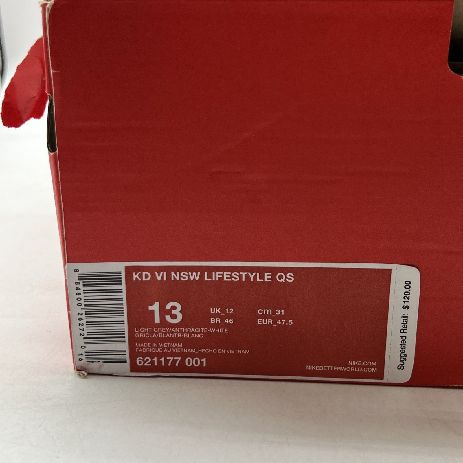 Size 13 - Nike KD 6 Nsw Lifestyle Qs Birthday (621177-001)