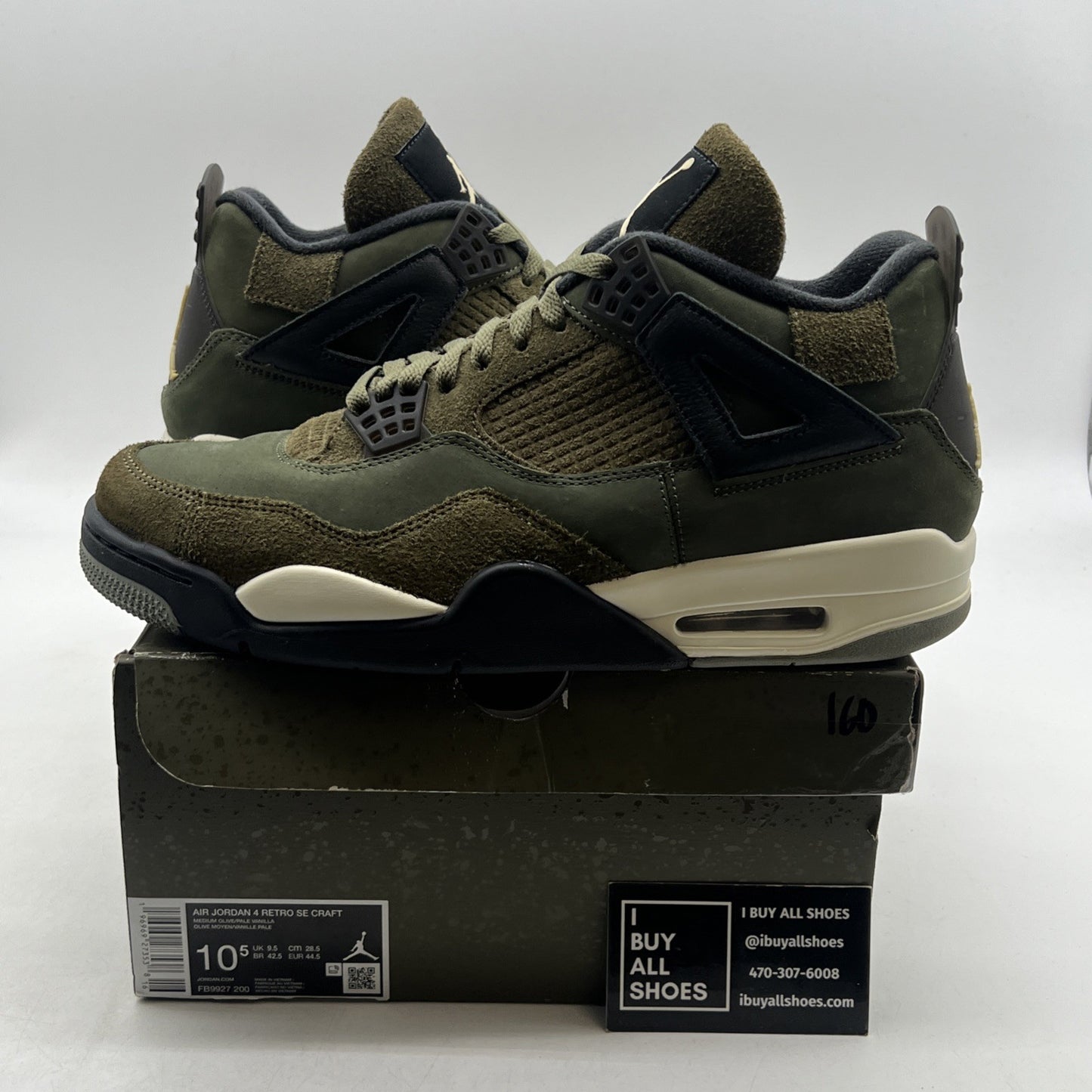 Size 10.5 - Air Jordan 4 SE Retro Low Craft - Olive (FB9927-200)