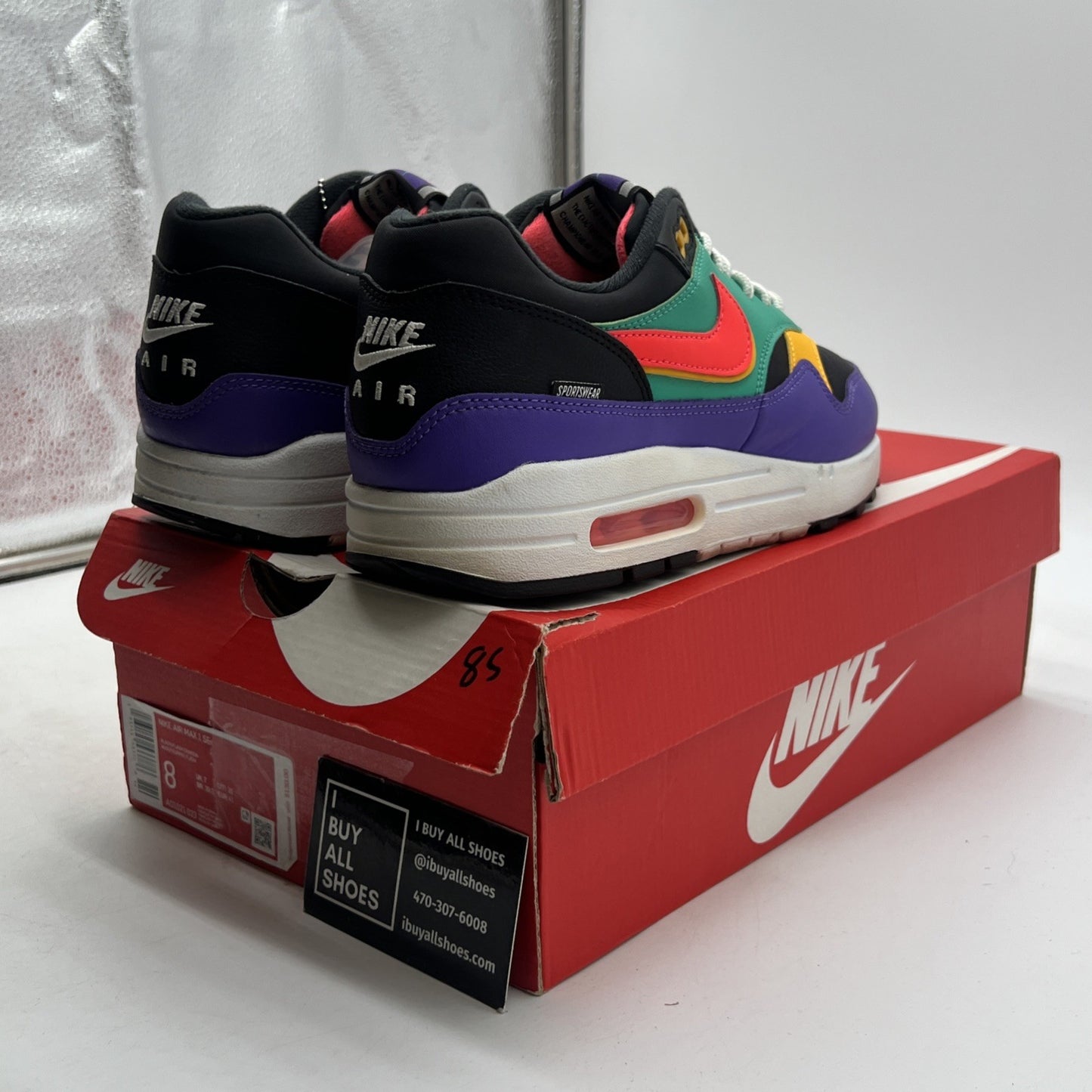 Size 8 - Nike Air Max 1 SE Windbreaker (AO1021-023)