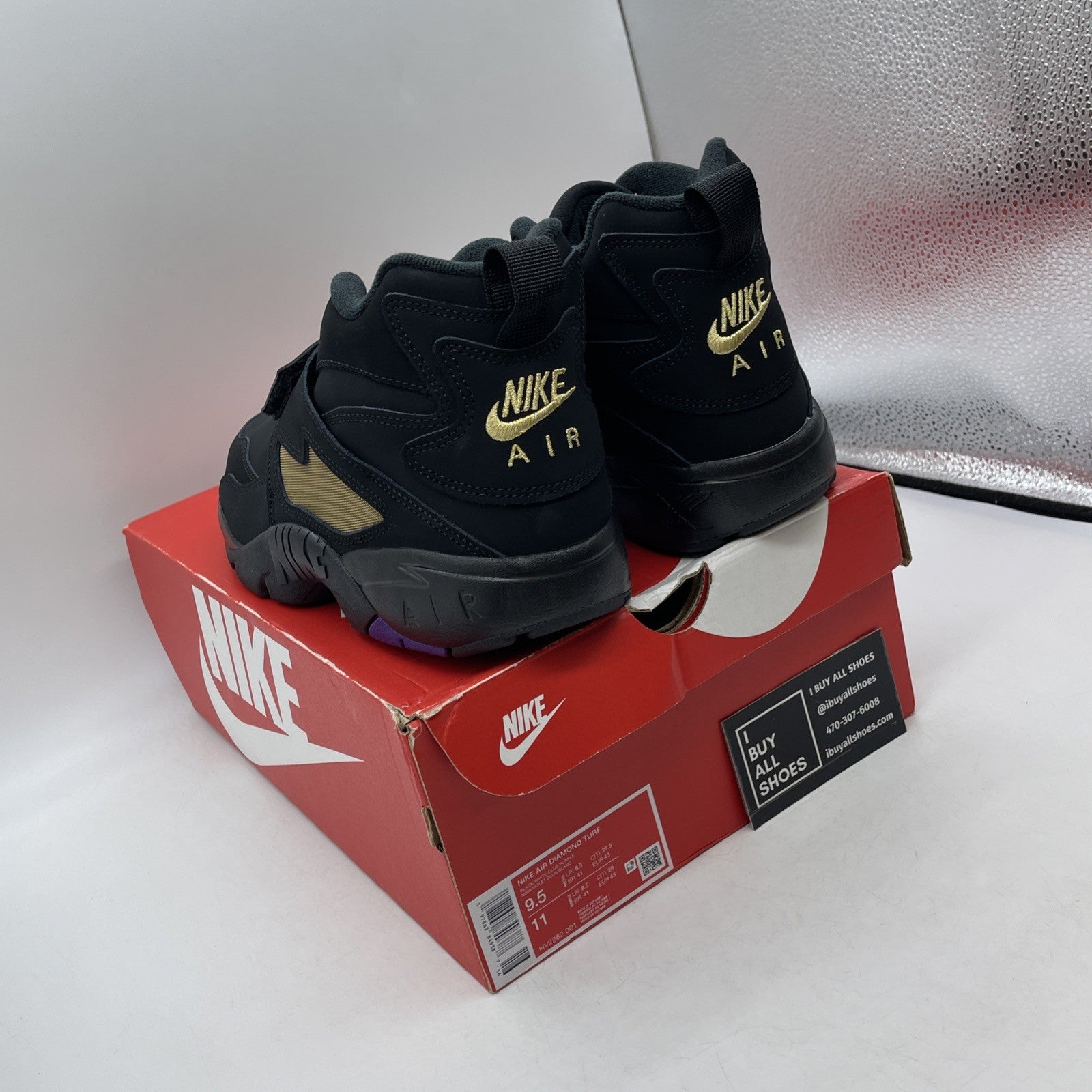 Size 9.5 - Nike Air Diamond Turf 2025 Ravens (HV2282-001)