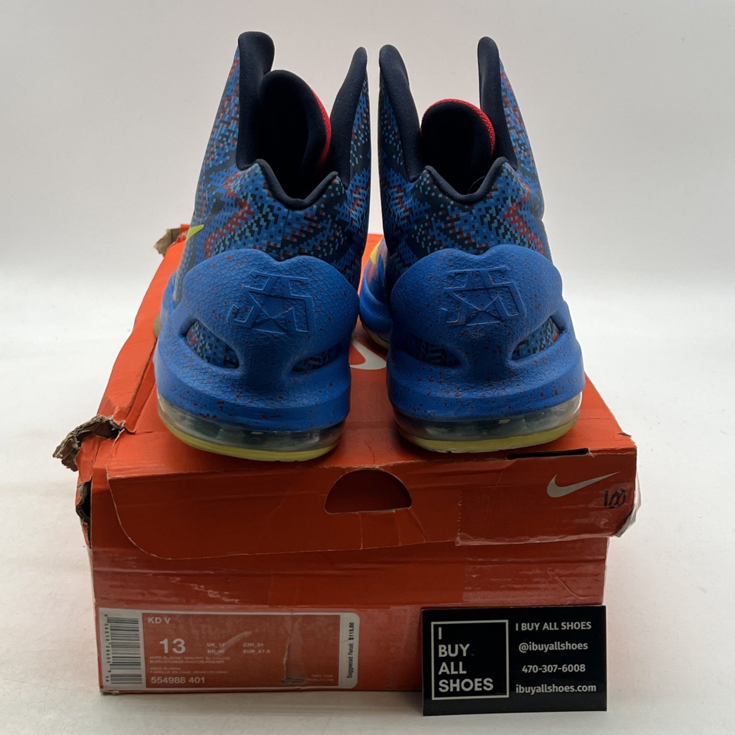 Size 13 - Nike KD 5 Basketball Shoe Christmas (554988-401)