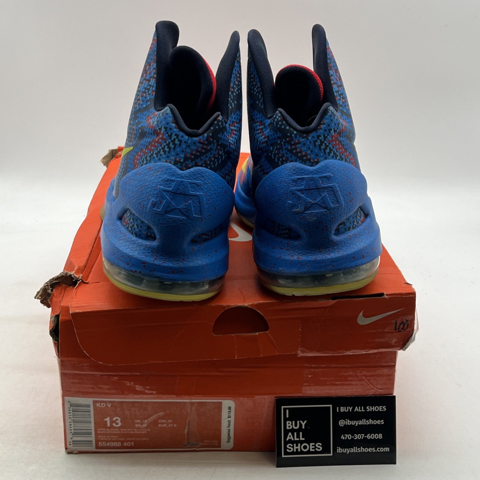 Size 13 - Nike KD 5 Basketball Shoe Christmas (554988-401)