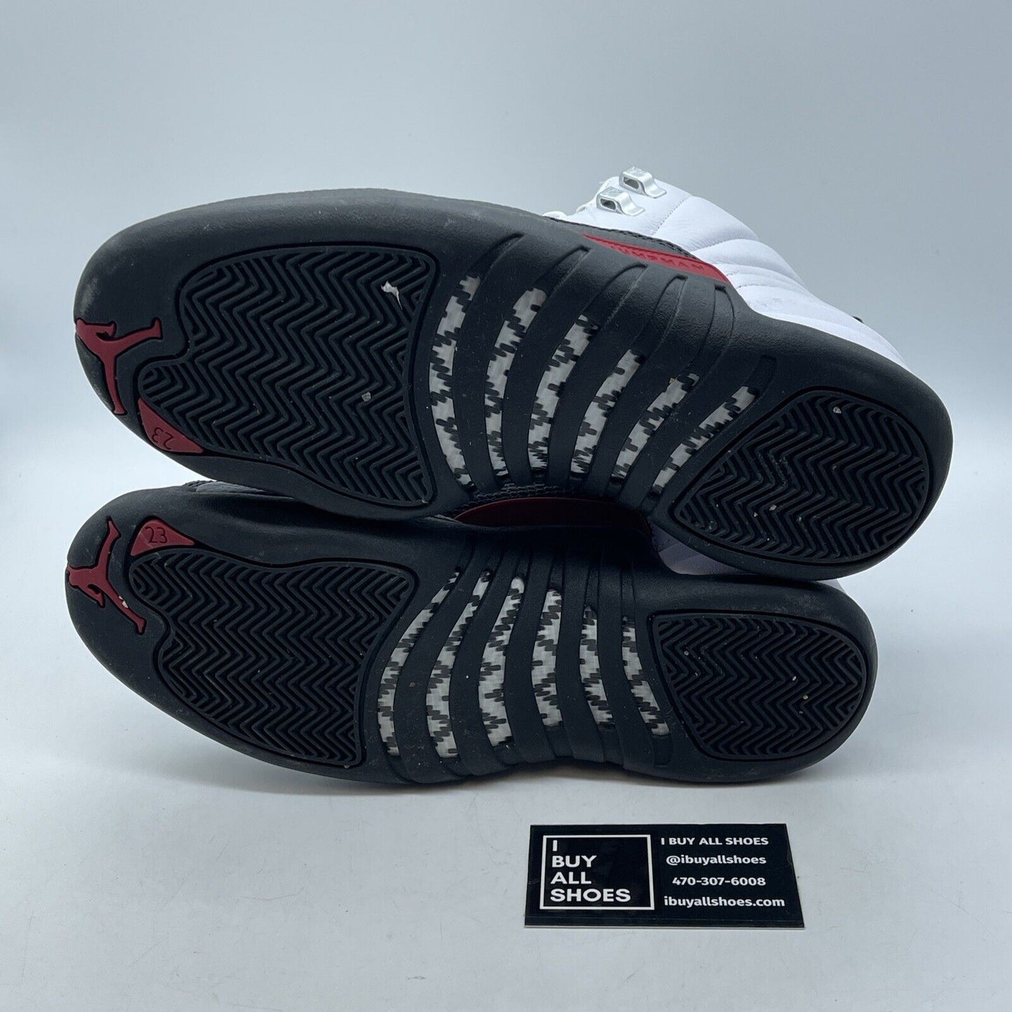 Size 8 - Air Jordan 12 Retro Taxi Flip Black White Red Suede Leather -CT8013-162