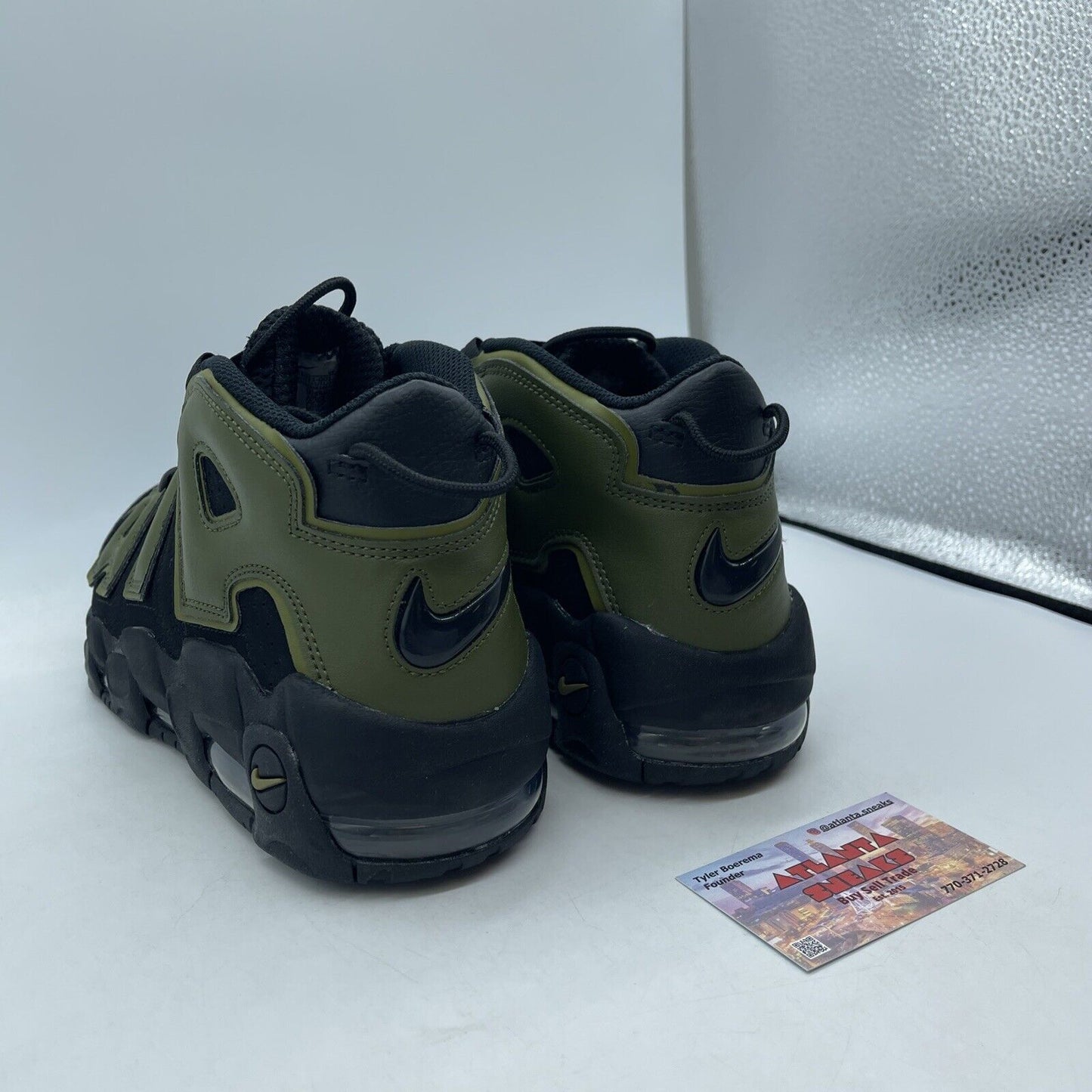 Size 8.5 - Nike Air More Uptempo '96 Rough Green Black Suede (DH8011-001)