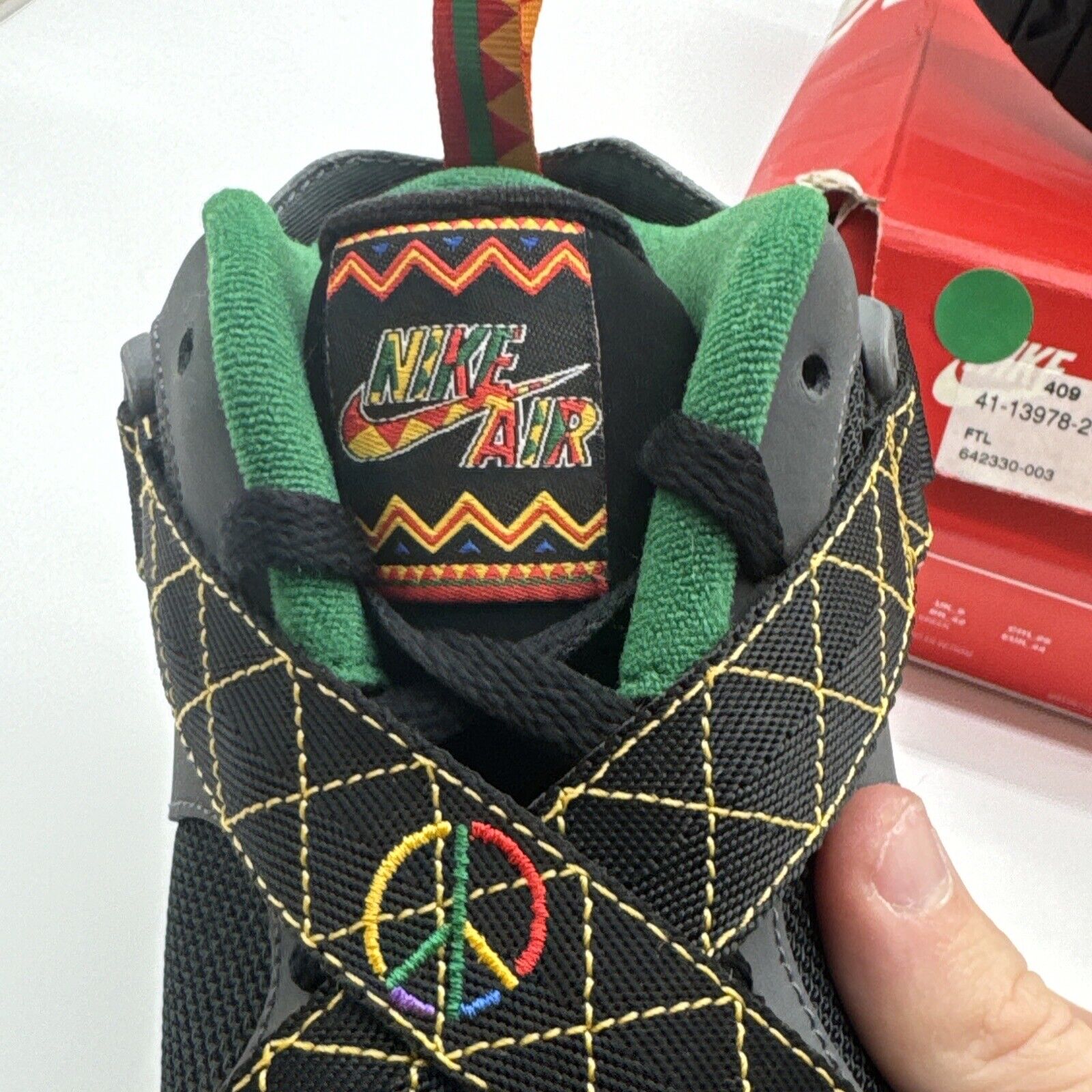 Size 10 - Nike Air Raid Peace 2014 Release With Box Vnds Black Suede Leather