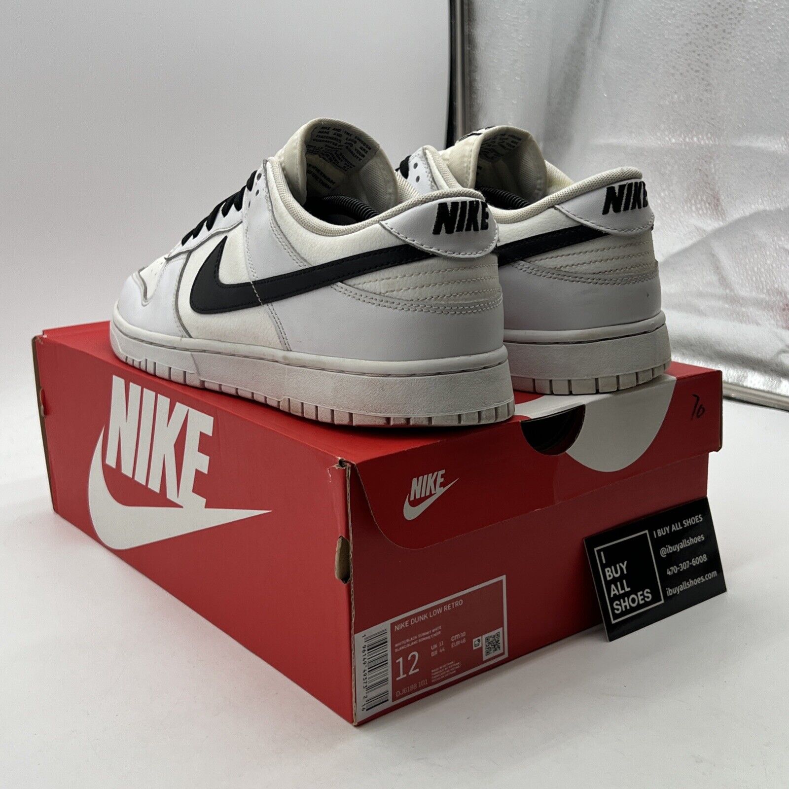 Size 12 - Nike Dunk Low Reverse Panda (DJ6188-101)