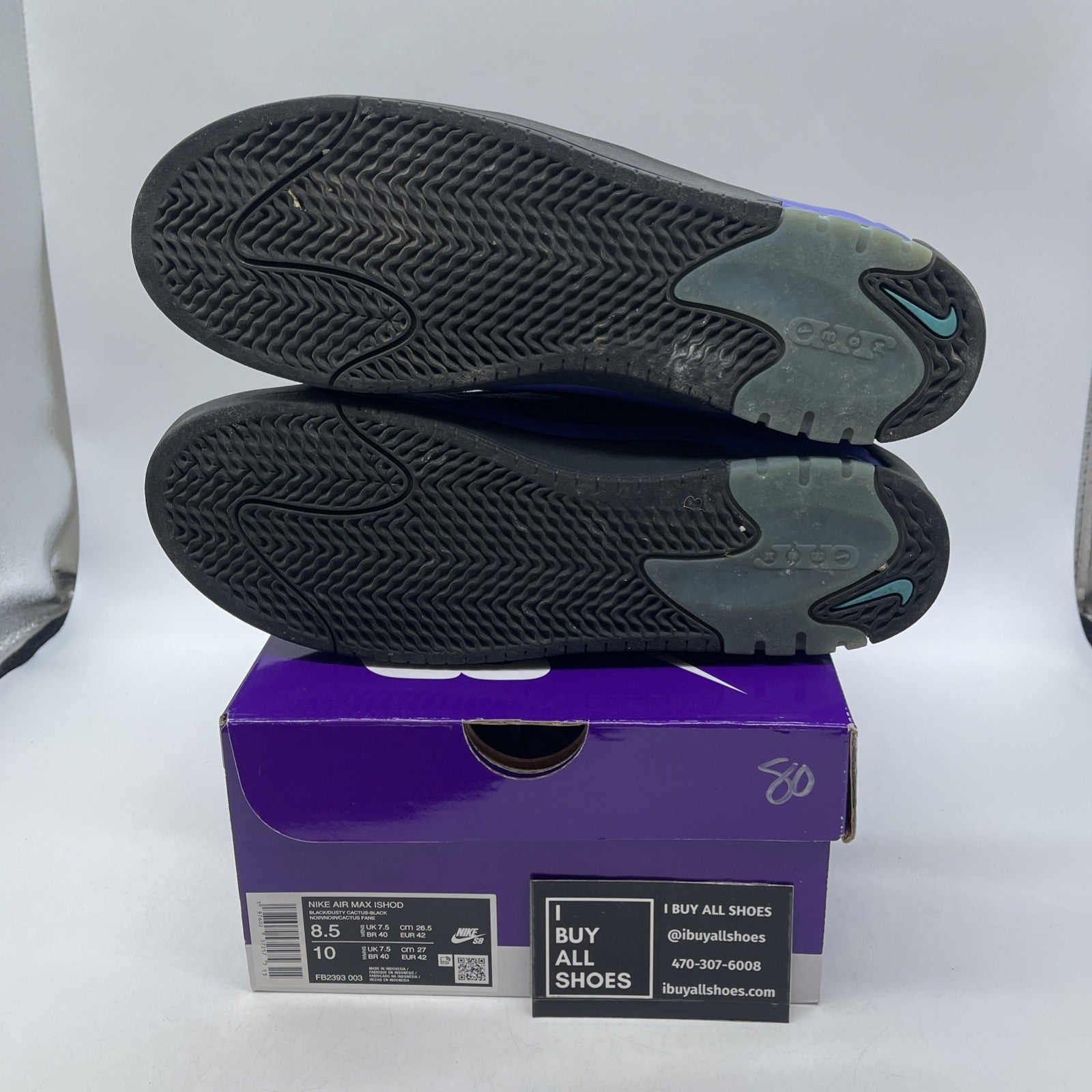 Size 8.5 - Nike Air Max Ishod Wair SB Black Grape (FB2393-003)