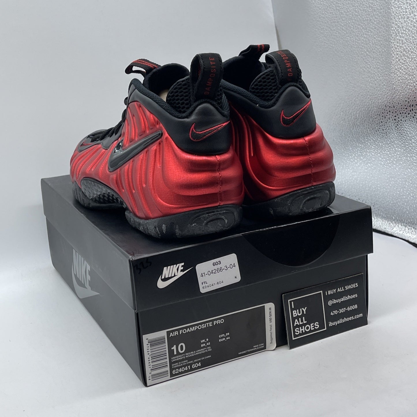 Size 10 - Nike Air Foamposite Pro University Red