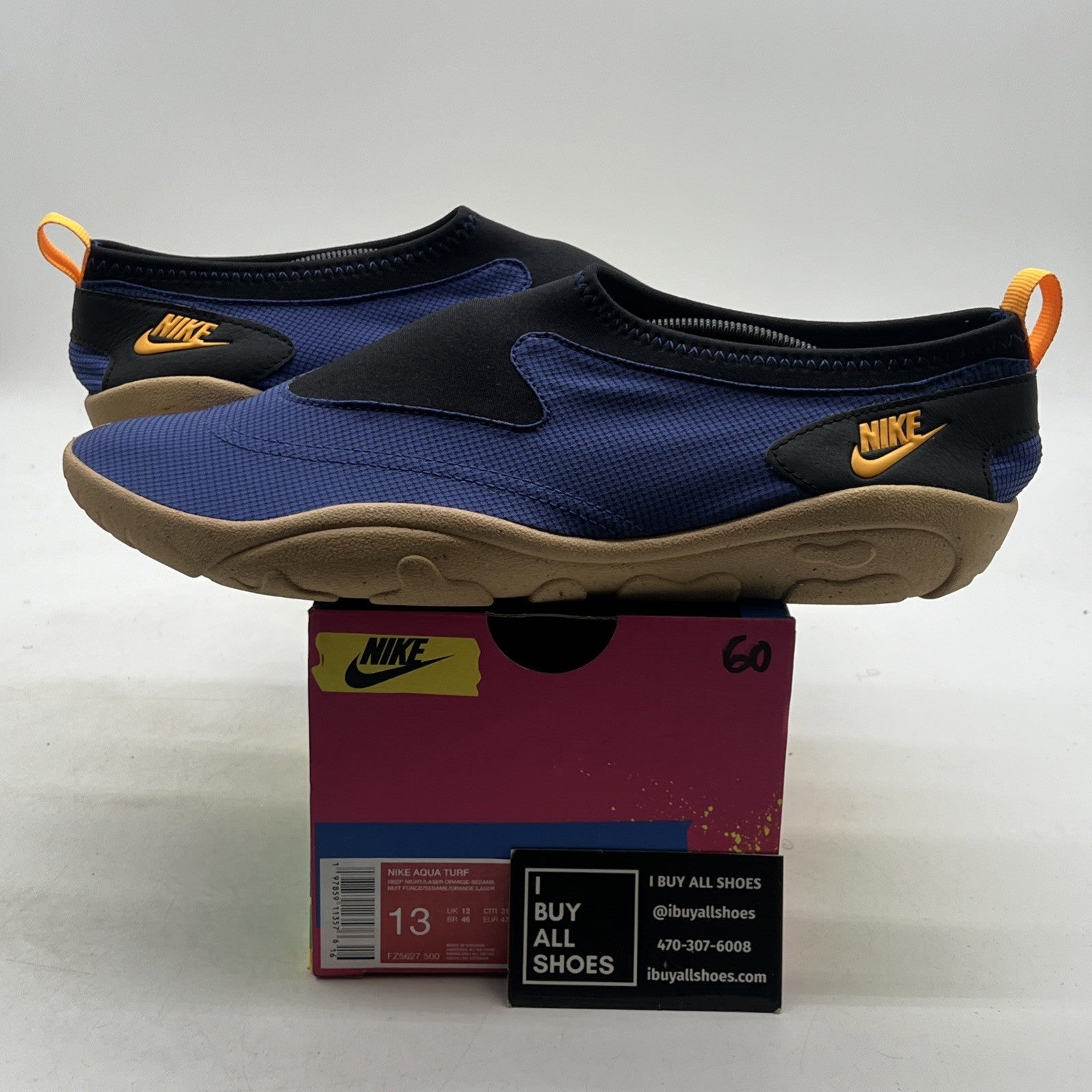 Size 13 - Nike Aqua Turf Deep Night Laser Orange (FZ5627-500)