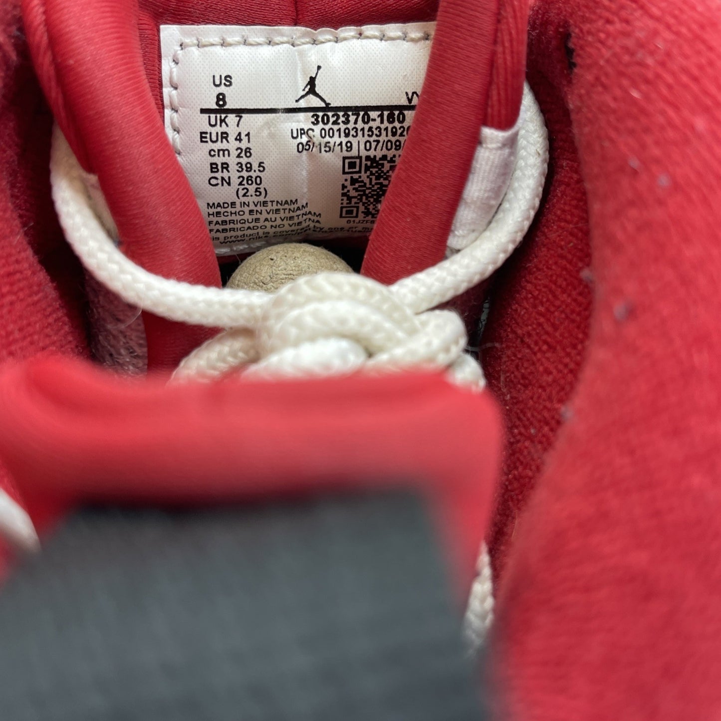Size 8 - Air Jordan 9 Retro Gym Red White Black Leather (302370-160)