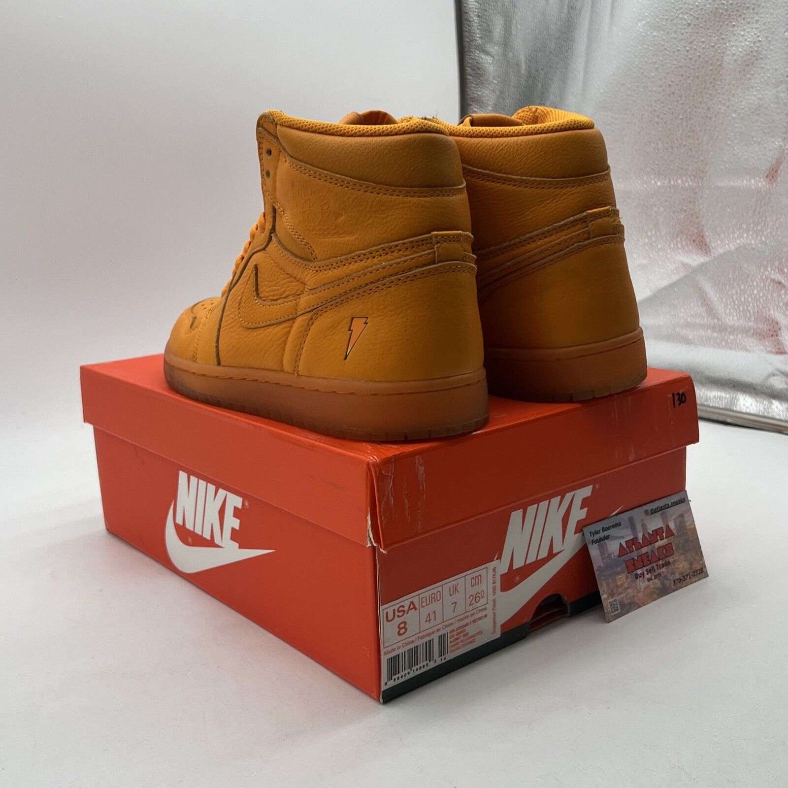 Size 8 - Air Jordan 1 Retro OG G8RD High Orange Peel (AJ5997-880)